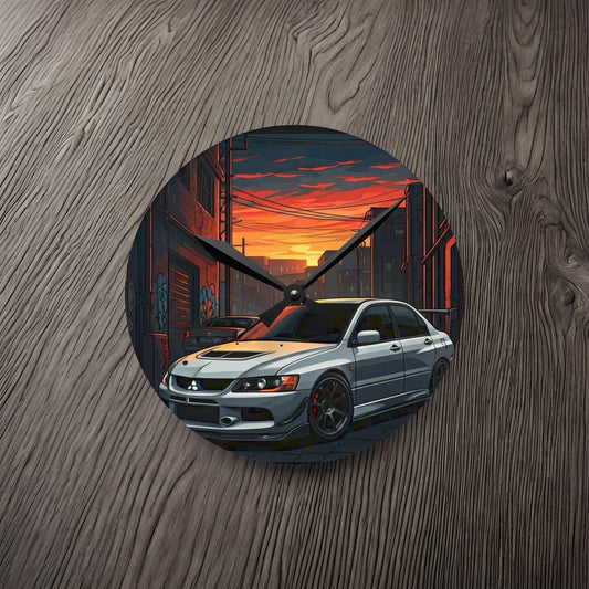 Mitsubishi Lancer Evo 9 Street Life-Acrylic Wall Clock