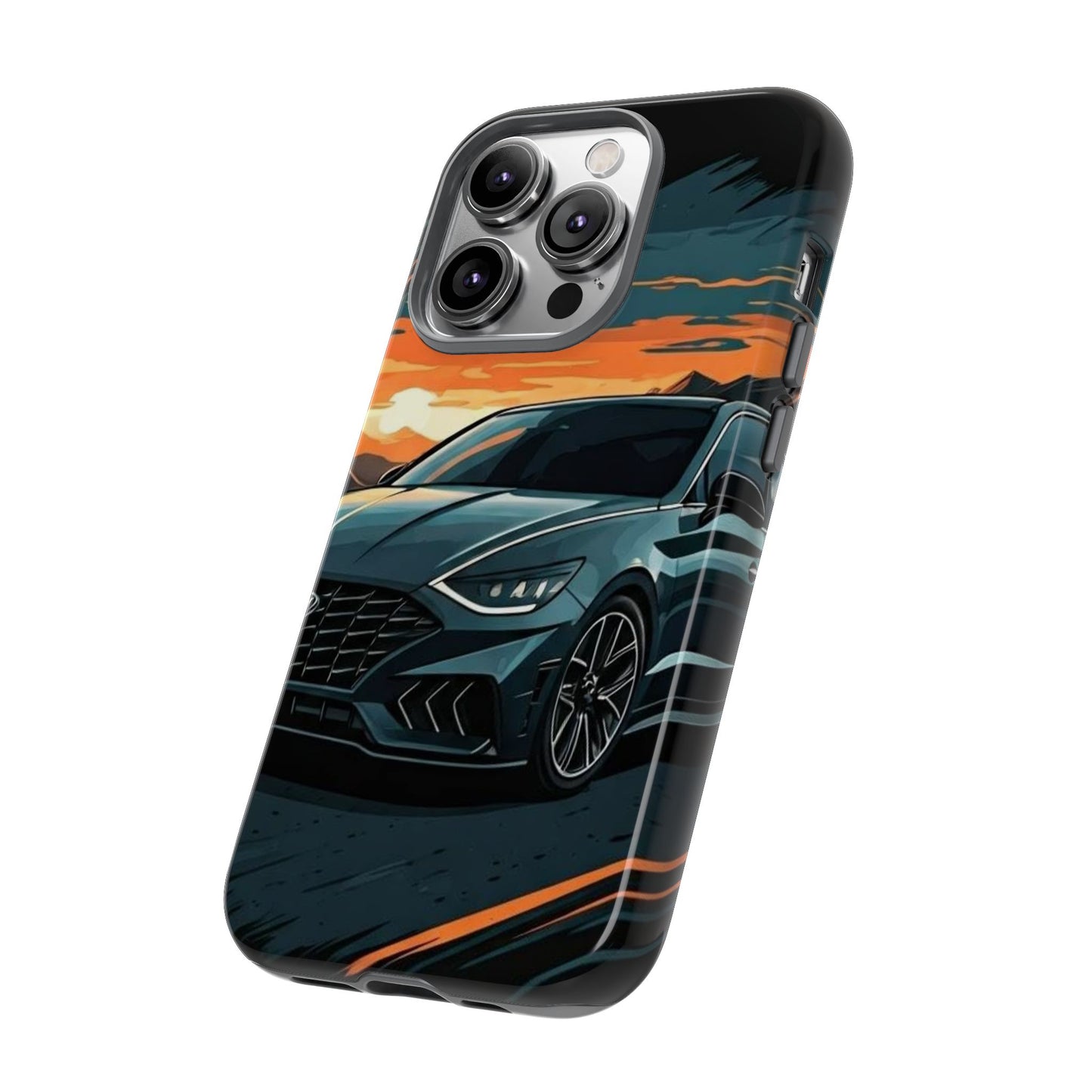 Hyundai Sonata-Sunset Drive-Dual Layer Ultra Tough Phone Case Printify by The Night Shift Automotive Apparel