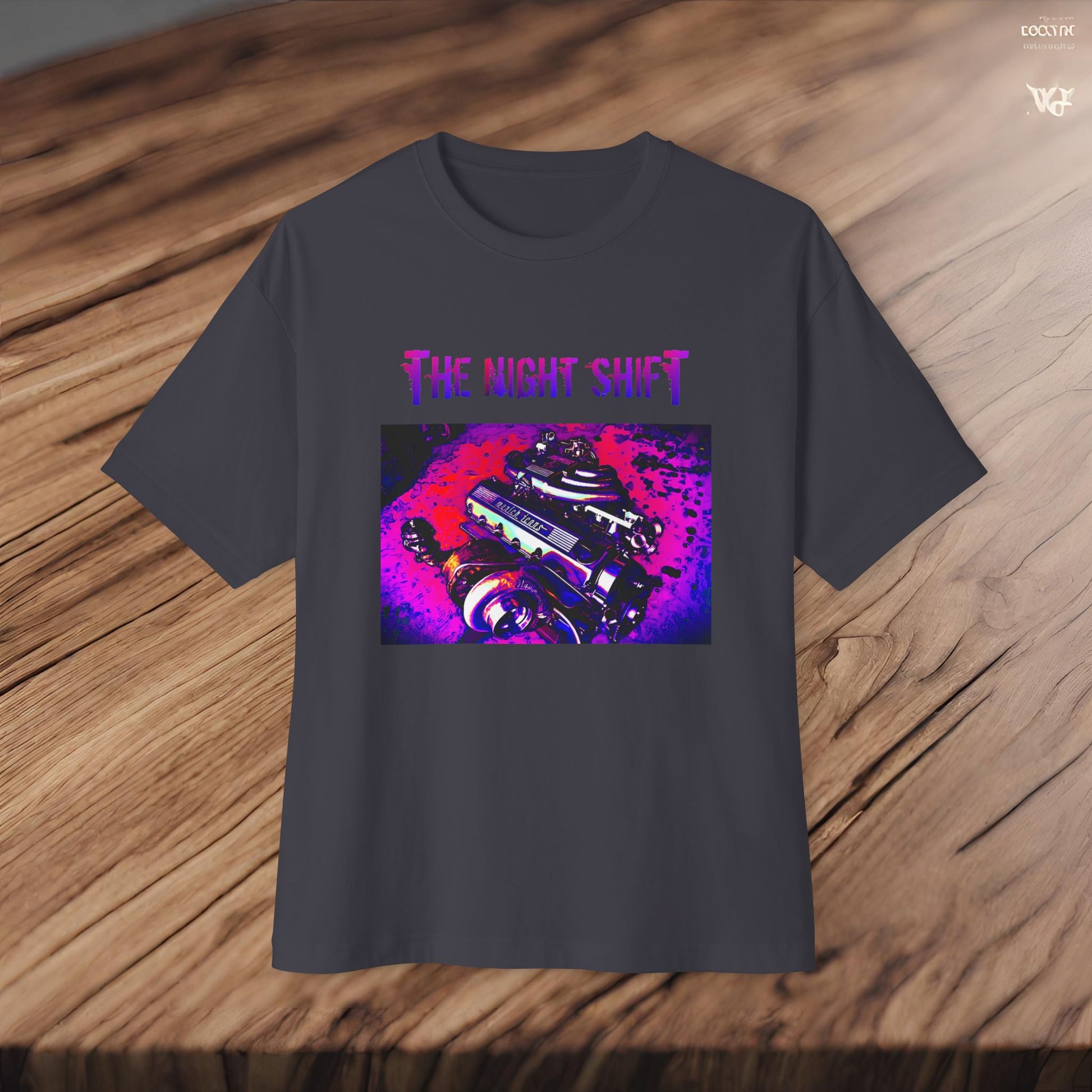 M20B30 Synthwave-Premium, Ultra Soft Unisex Oversized Boxy Tee Printify by The Night Shift Automotive Apparel