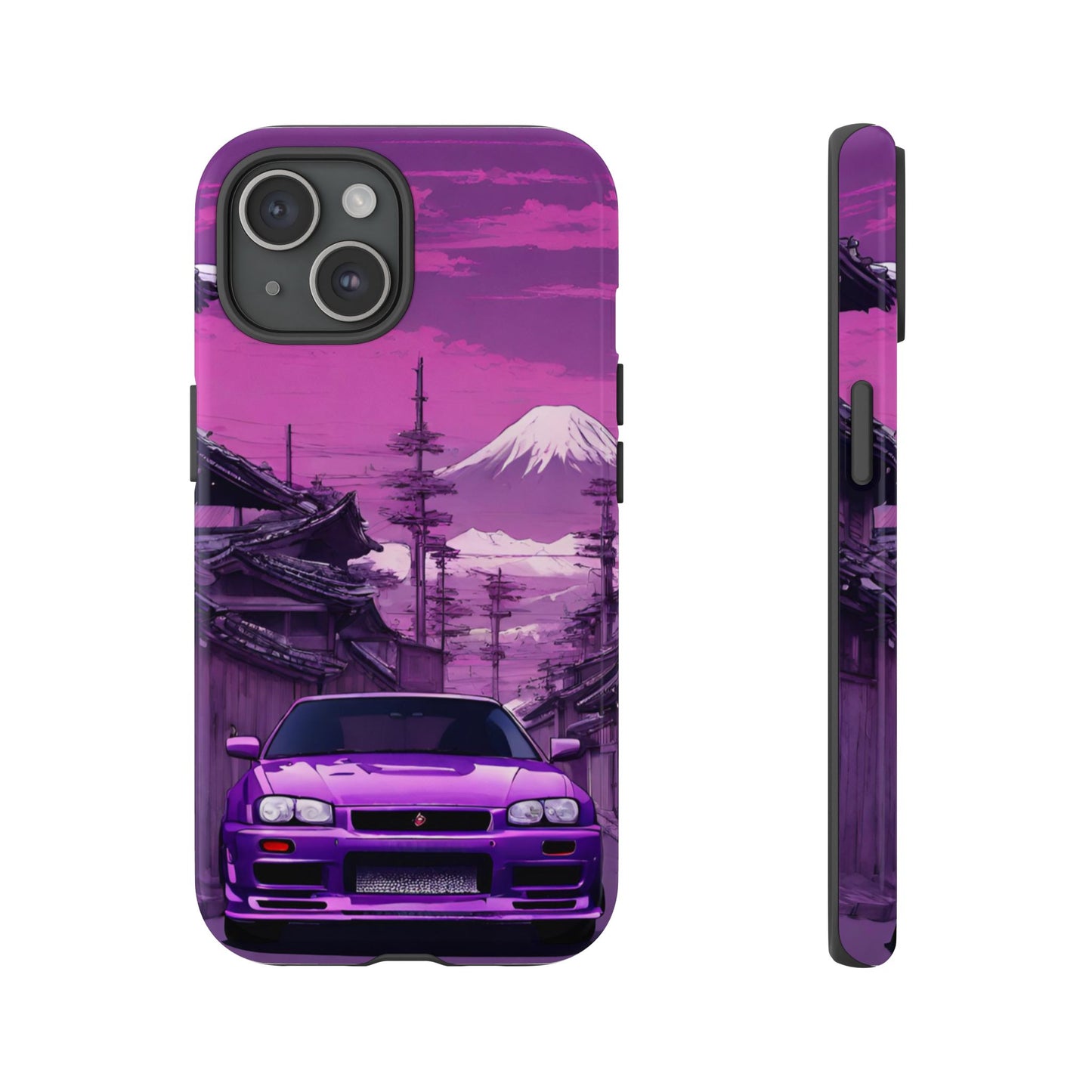 Nissan Skyline R34 Mt Fuji-Dual Layer Ultra Tough Phone Case Printify by The Night Shift Automotive Apparel
