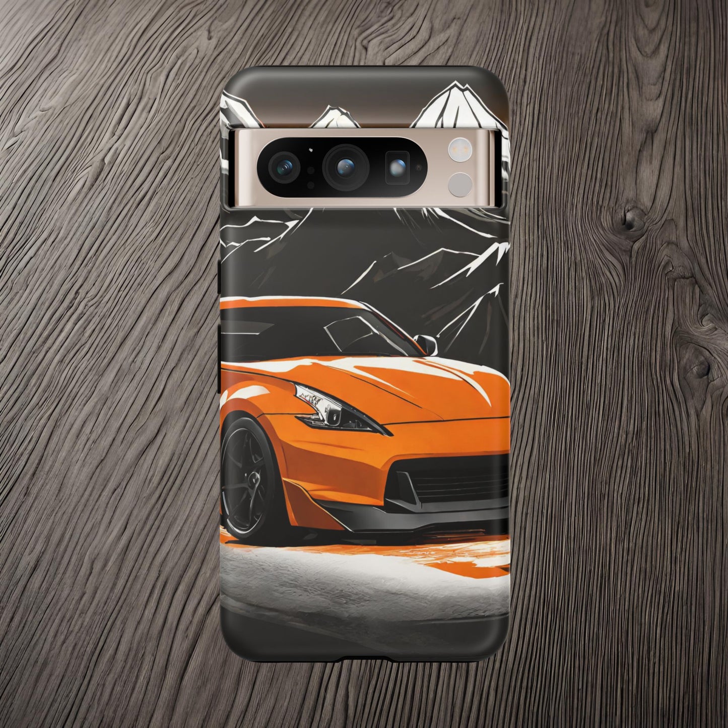 Nissan 370Z Mt Fuji-Dual Layer Ultra Tough Phone Case Google Pixel 8 Pro Matte Printify by The Night Shift Automotive Apparel