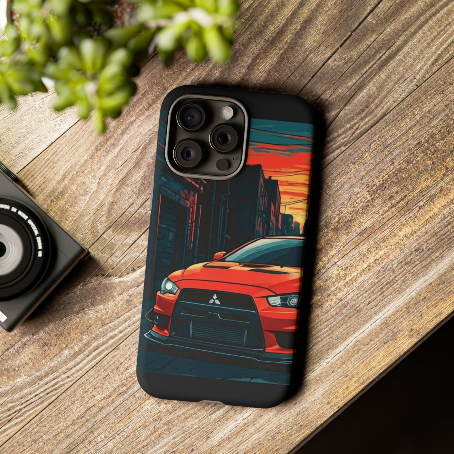 Mitsubishi Evo X Street Life-Dual Layer Ultra Tough Phone Case iPhone 15 Pro Max Matte Printify by The Night Shift Automotive Apparel