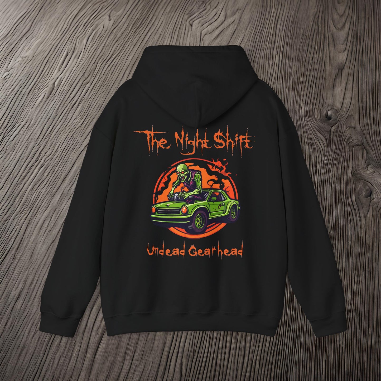 Undead Gearhead Zombie-Ultra Soft, Premium Hoodie Printify by The Night Shift Automotive Apparel