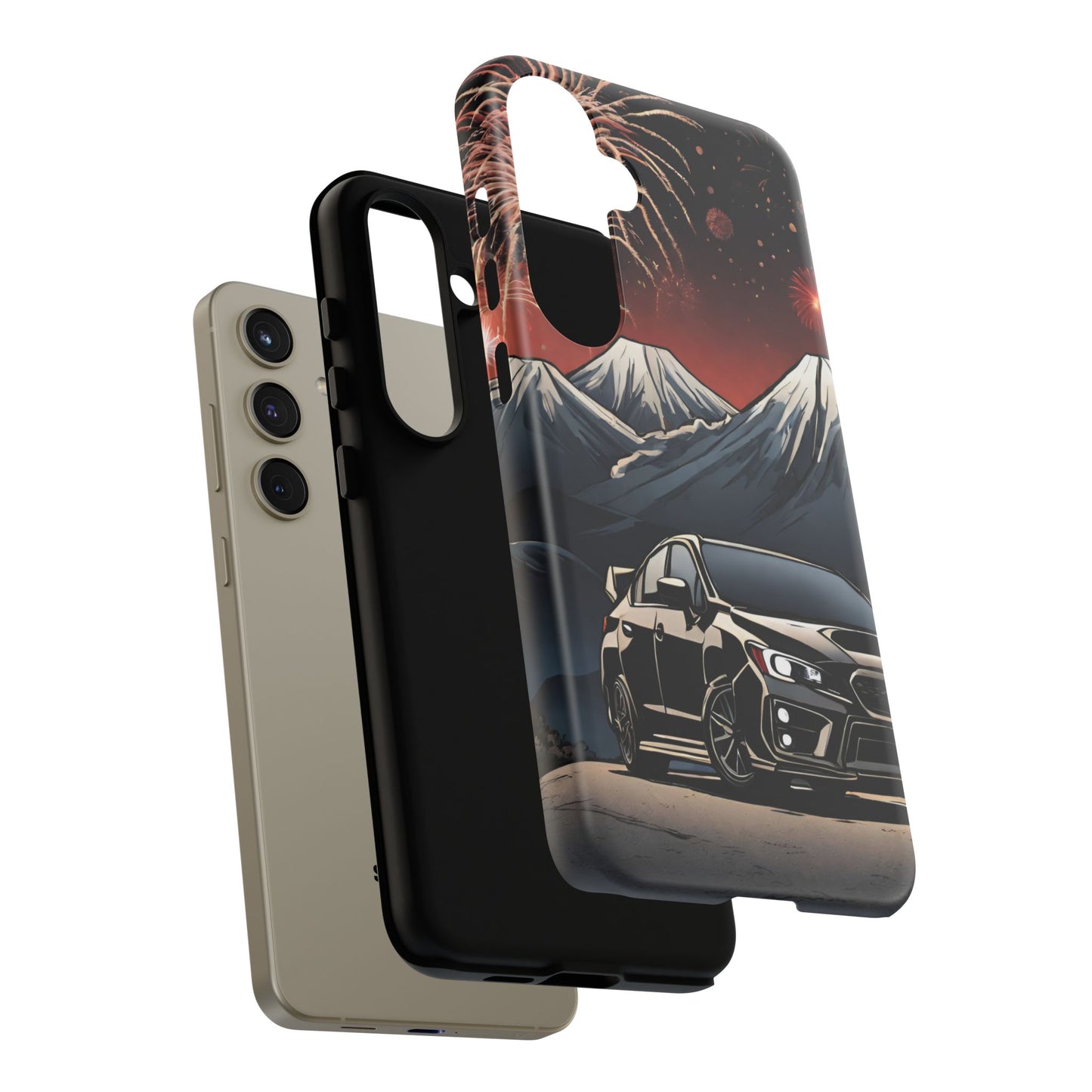 Subaru WRX/STI Fireworks-Dual Layer Ultra Tough Phone Case Printify by The Night Shift Automotive Apparel