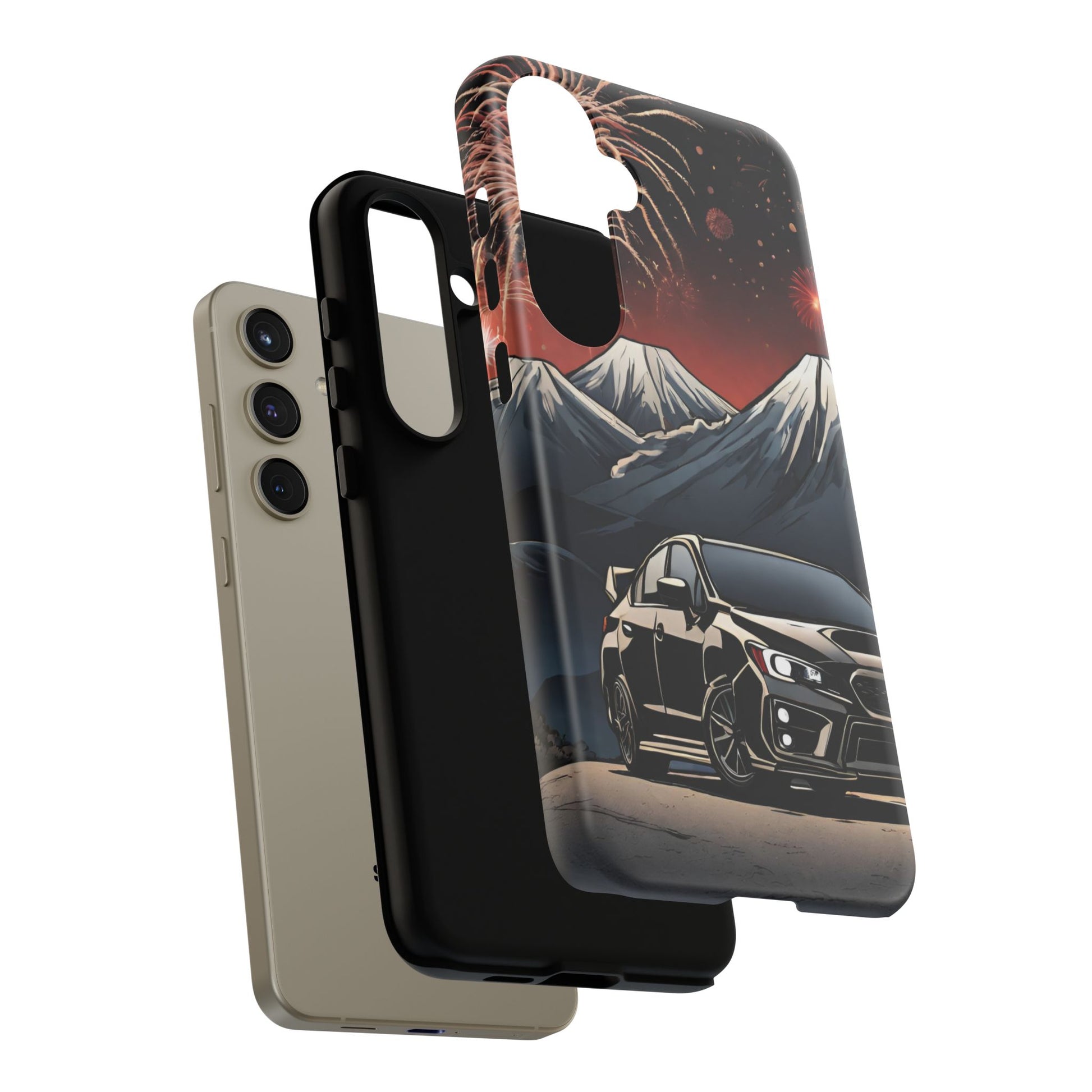 Subaru WRX/STI Fireworks-Dual Layer Ultra Tough Phone Case Printify by The Night Shift Automotive Apparel