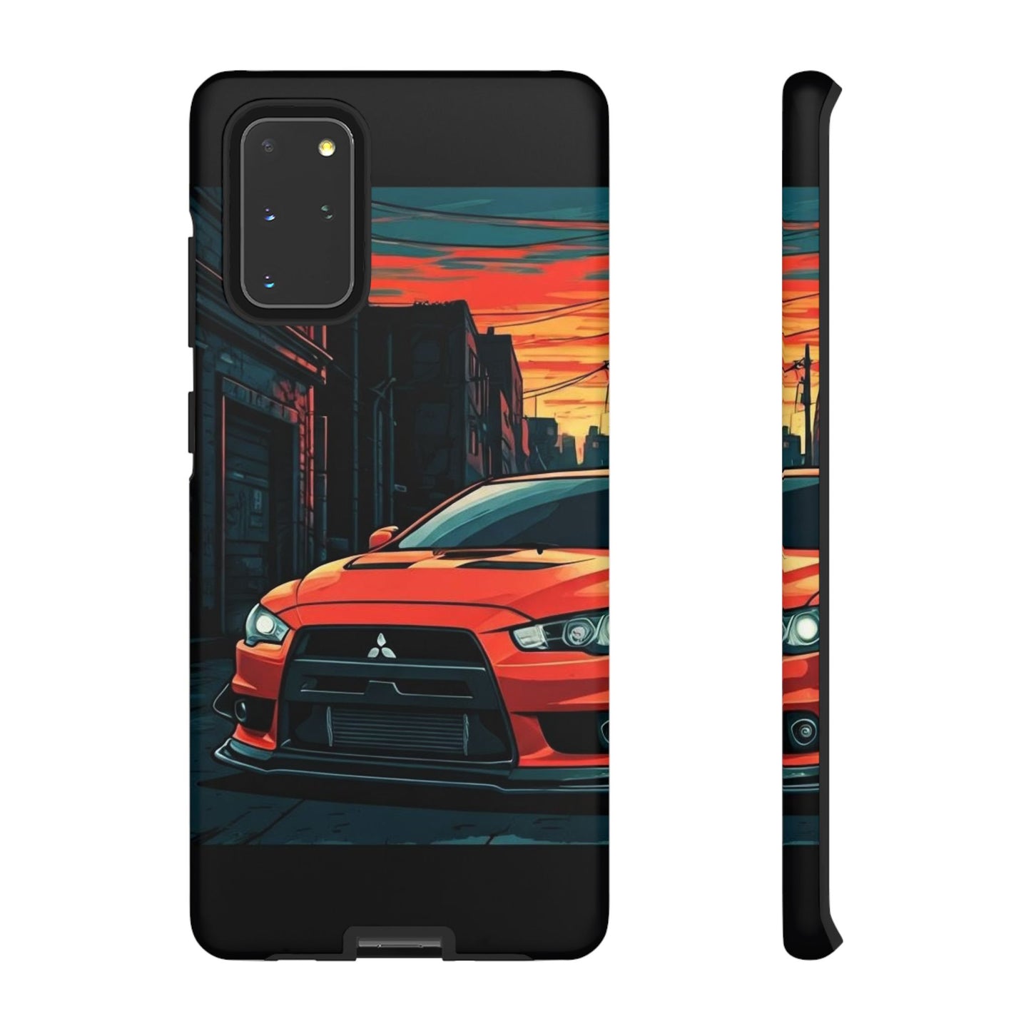 Mitsubishi Evo X Street Life-Dual Layer Ultra Tough Phone Case Samsung Galaxy S20+ Matte Printify by The Night Shift Automotive Apparel