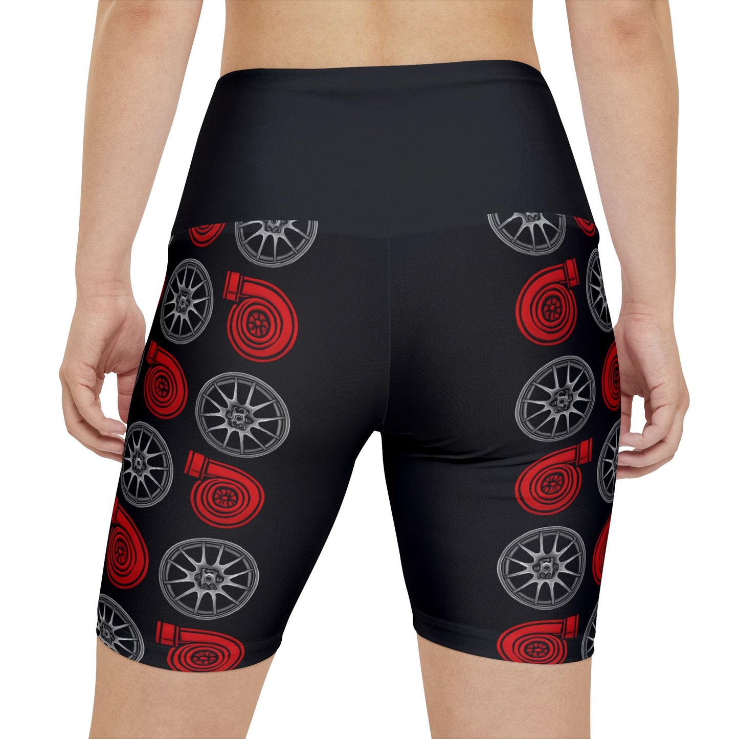 Women's Gym & Fitness Biker Shorts Printify by The Night Shift Automotive Apparel