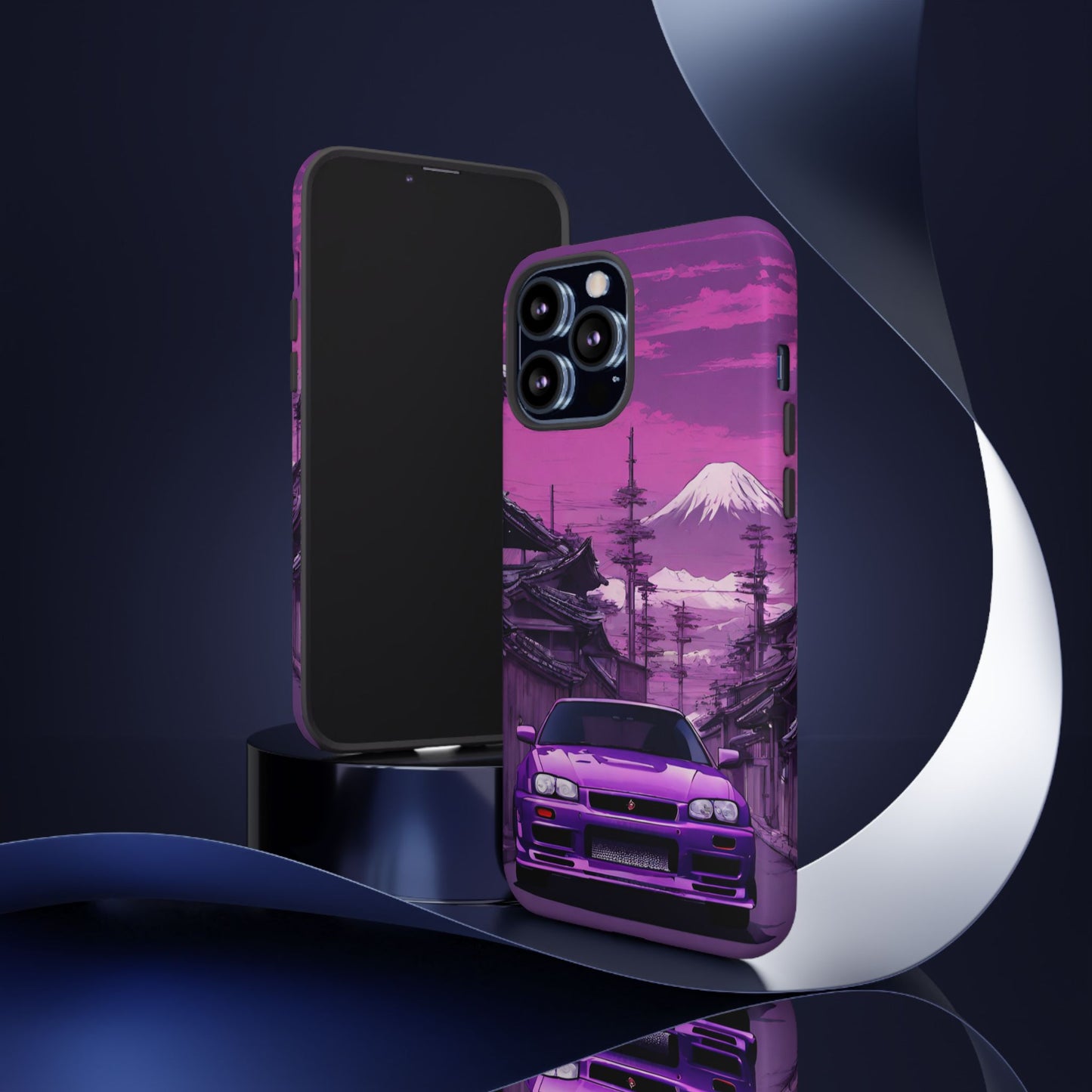Nissan Skyline R34 Mt Fuji-Dual Layer Ultra Tough Phone Case iPhone 13 Pro Max Matte Printify by The Night Shift Automotive Apparel