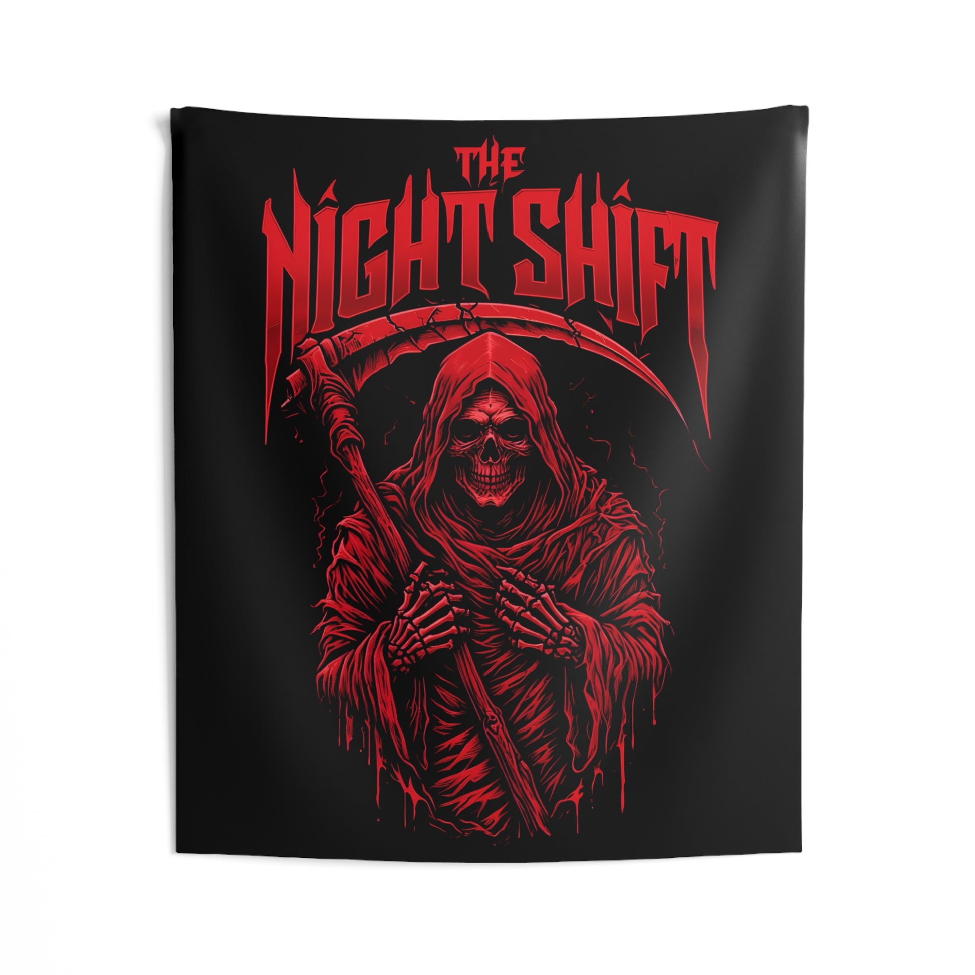 The Night Shift Reaper Indoor Wall Tapestries - Shop Banner 50" × 60" Printify by The Night Shift Automotive Apparel