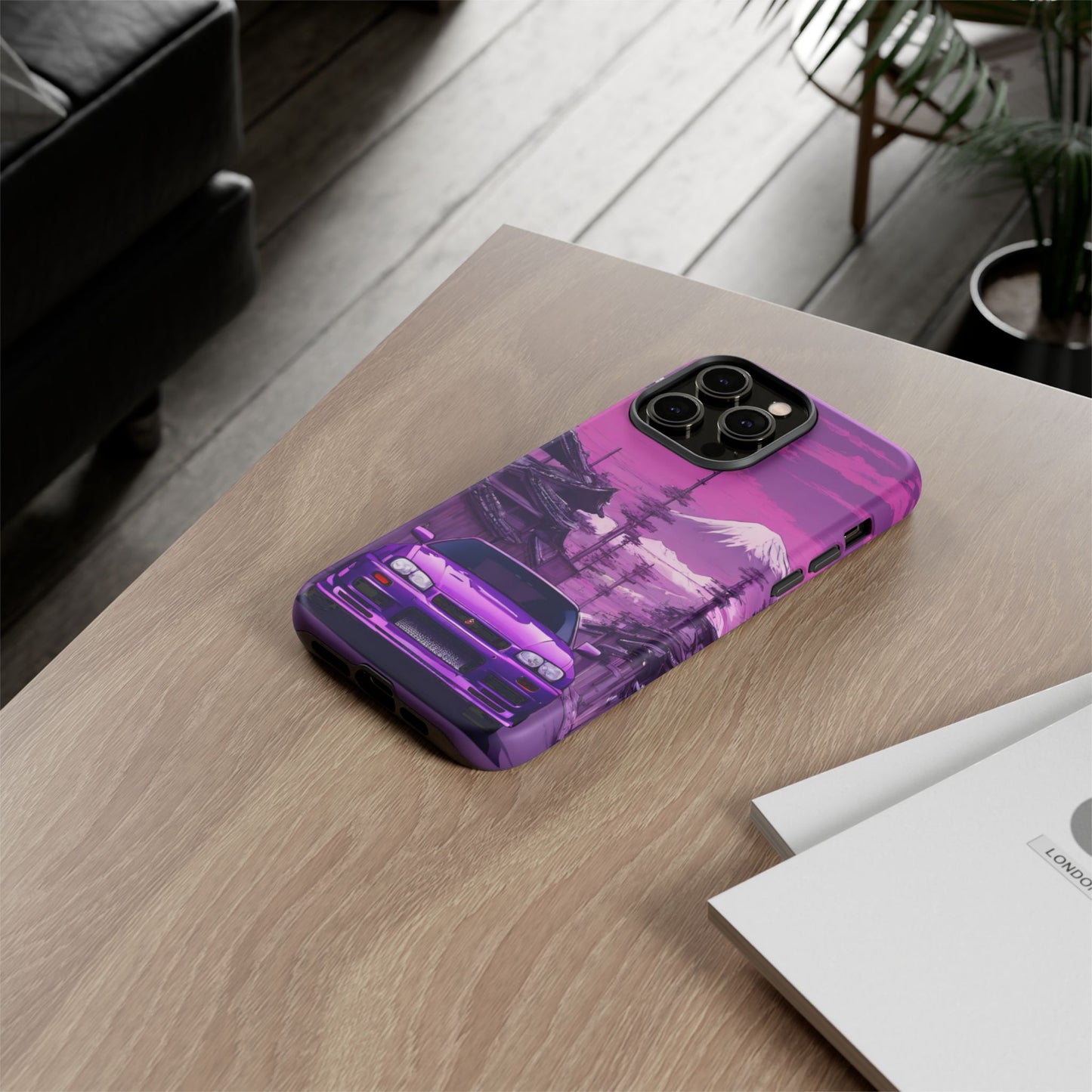 Nissan Skyline R34 Mt Fuji-Dual Layer Ultra Tough Phone Case iPhone 14 Pro Max Matte Printify by The Night Shift Automotive Apparel