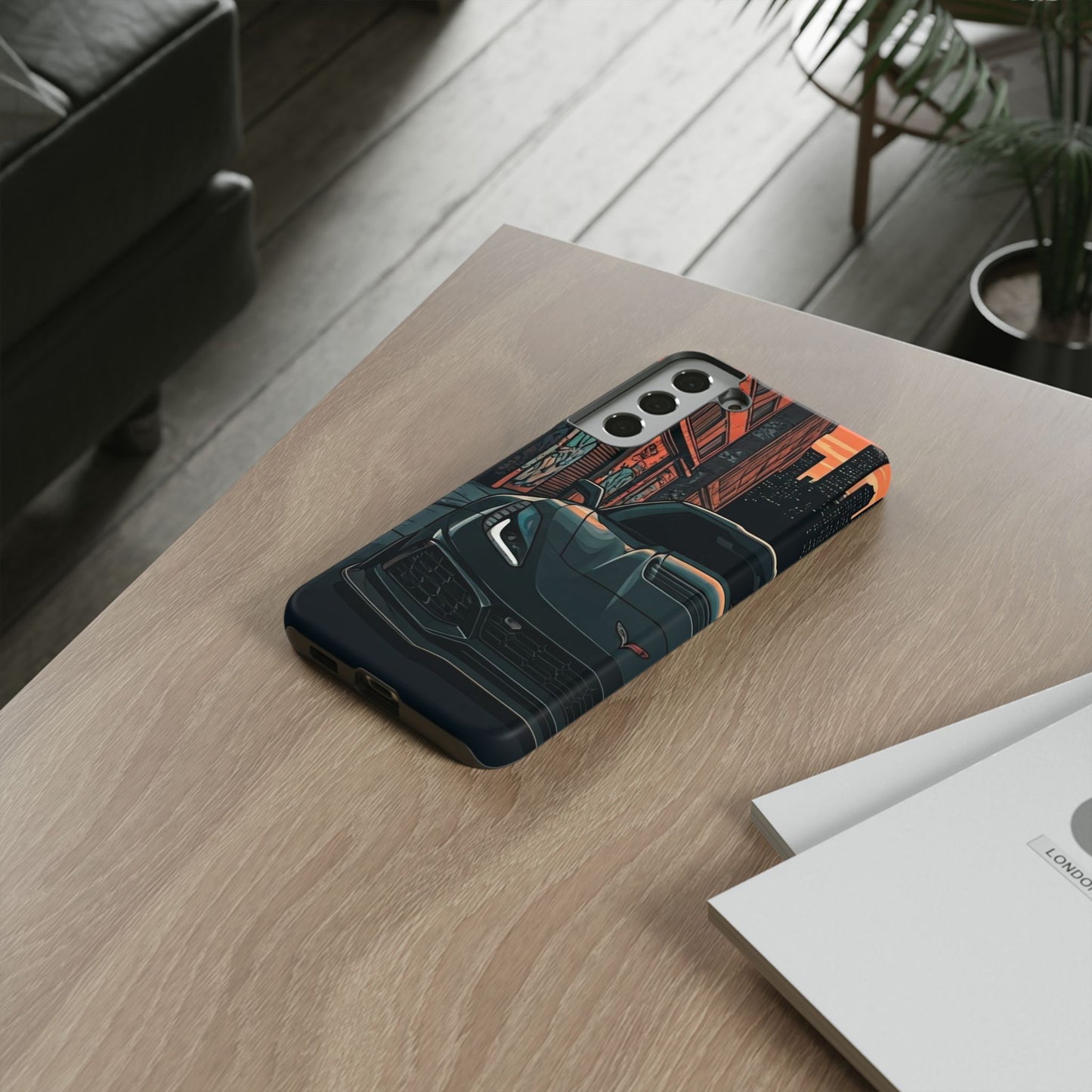 Chevy Corvette C7 Street Life-Dual Layer Ultra Tough Phone Case Samsung Galaxy S22 Plus Matte Printify by The Night Shift Automotive Apparel