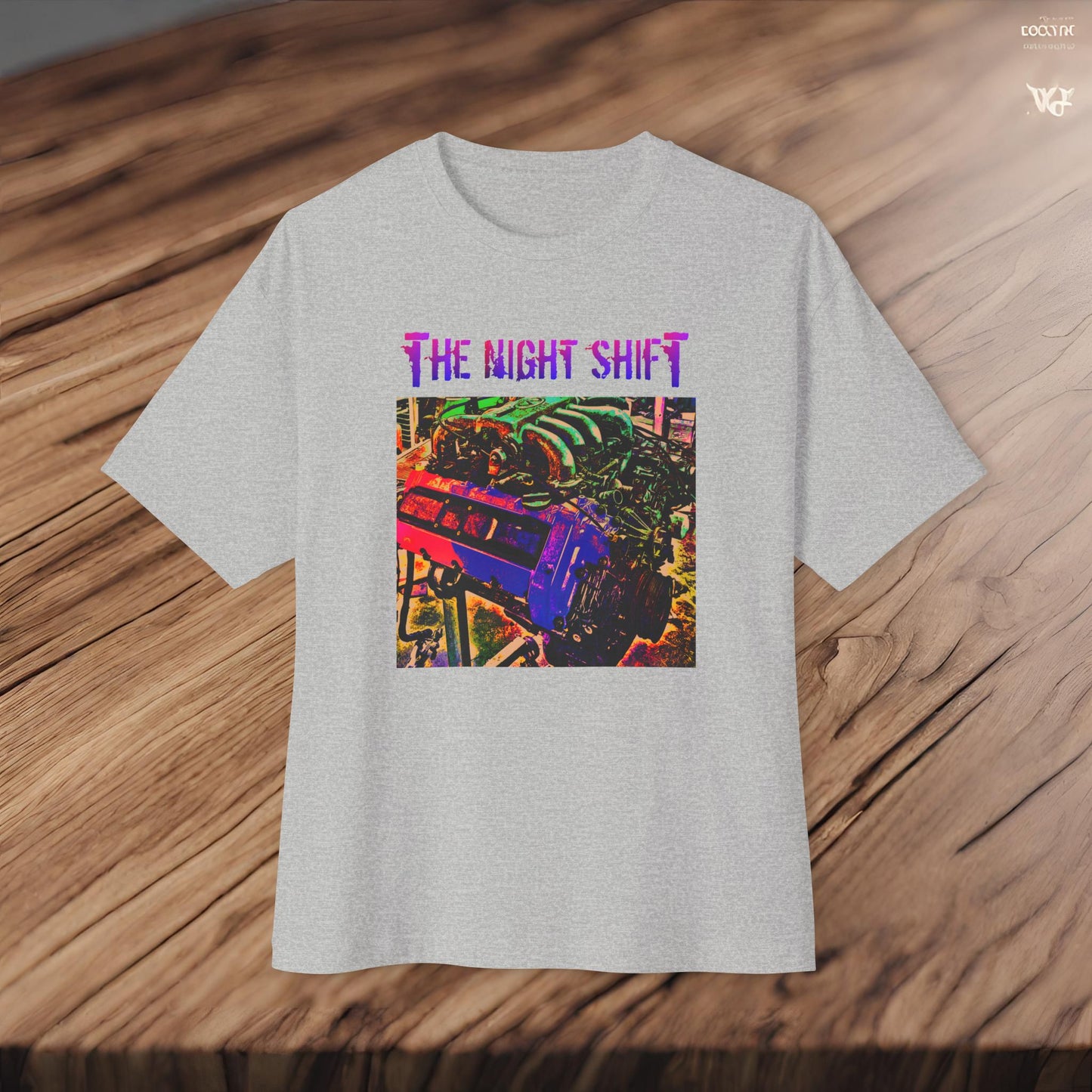 VH45DE Synthwave-Premium, Ultra Soft Unisex Oversized Boxy Tee Printify by The Night Shift Automotive Apparel
