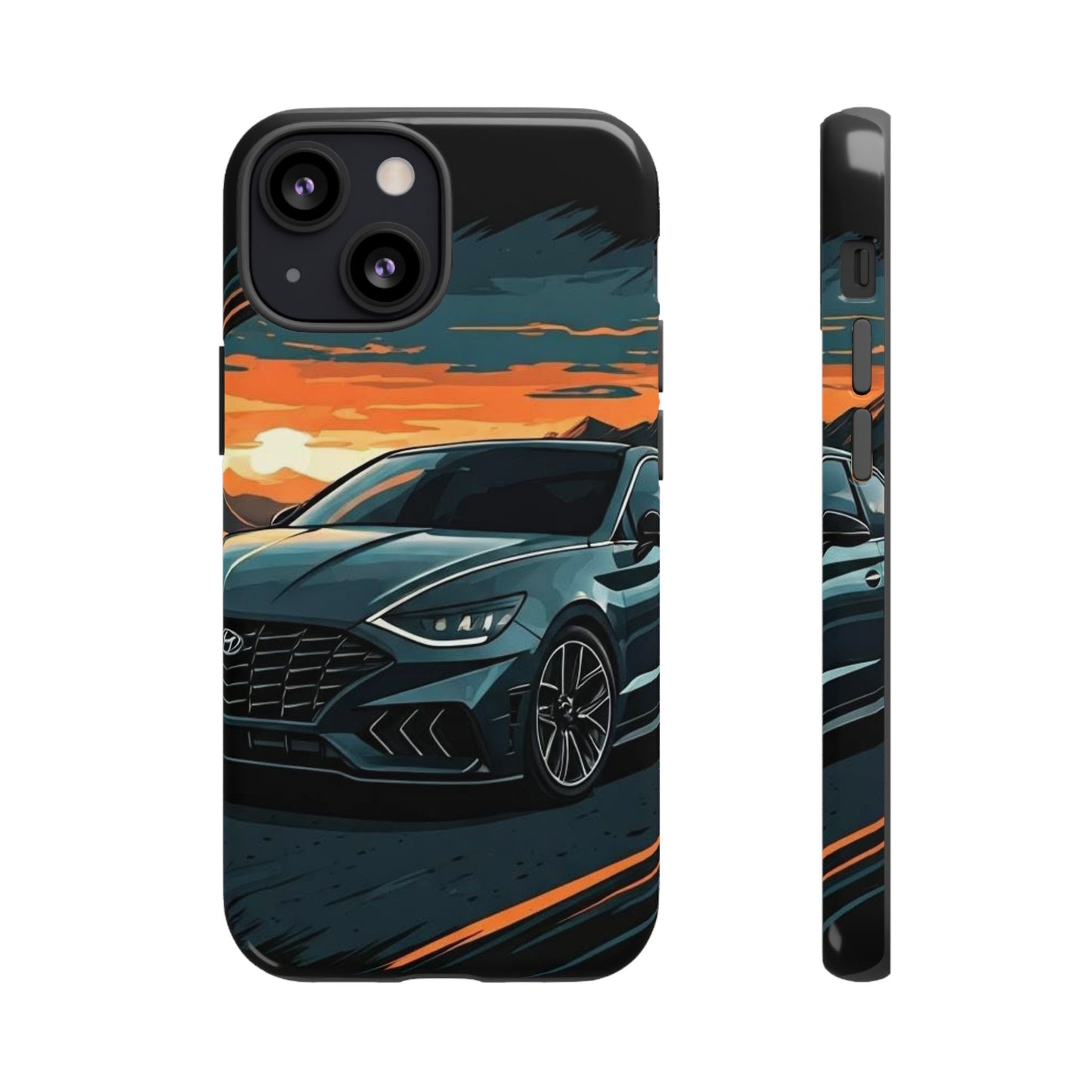 Hyundai Sonata-Sunset Drive-Dual Layer Ultra Tough Phone Case Printify by The Night Shift Automotive Apparel