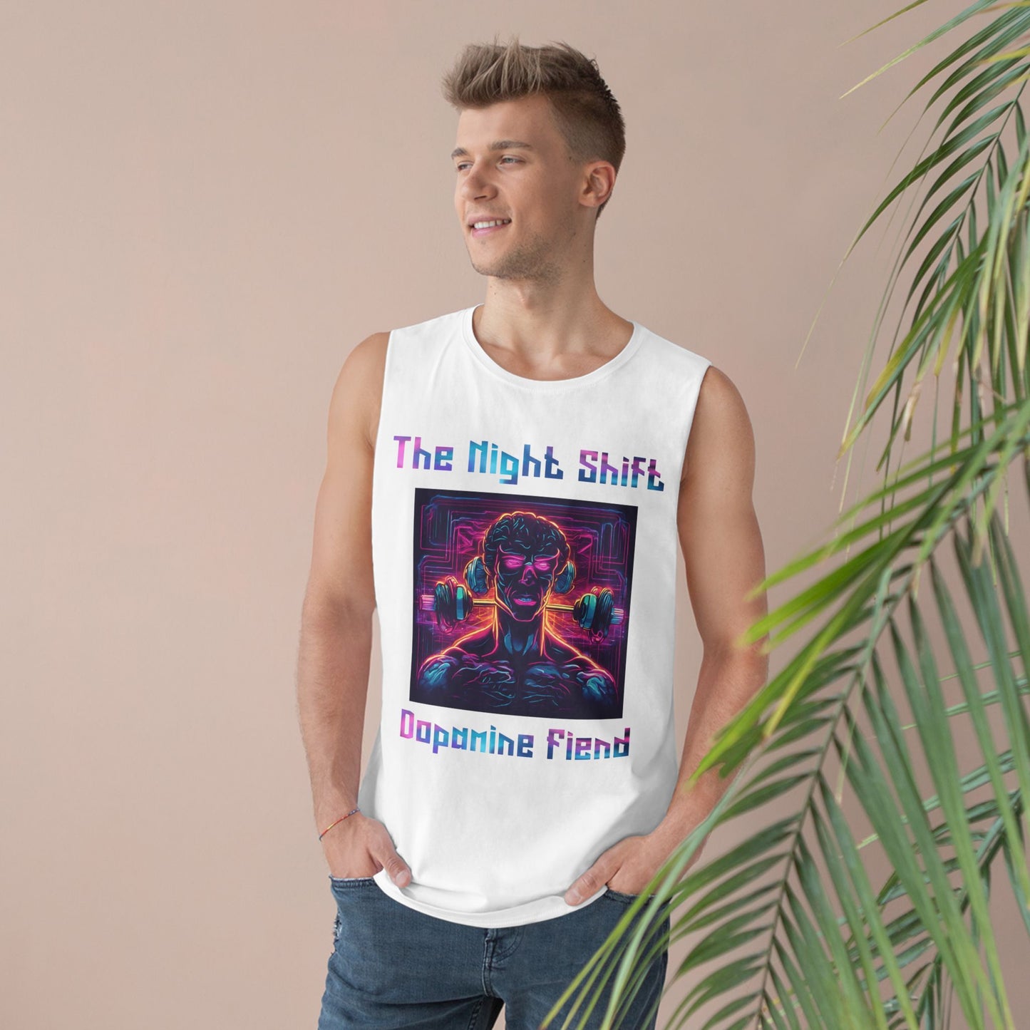 Dopamine Fiend - Premium Unisex Barnard Tank Top Printify by The Night Shift Automotive Apparel