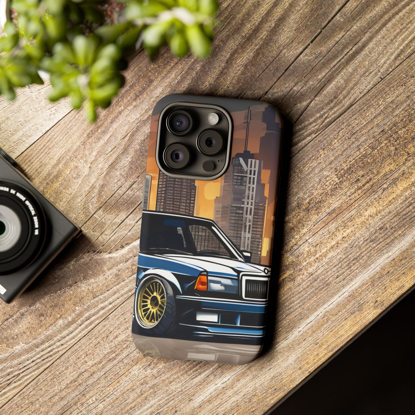 Mercedes Benz 190e Evo-Dual Layer Ultra Tough Phone Case iPhone 15 Pro Matte Printify by The Night Shift Automotive Apparel