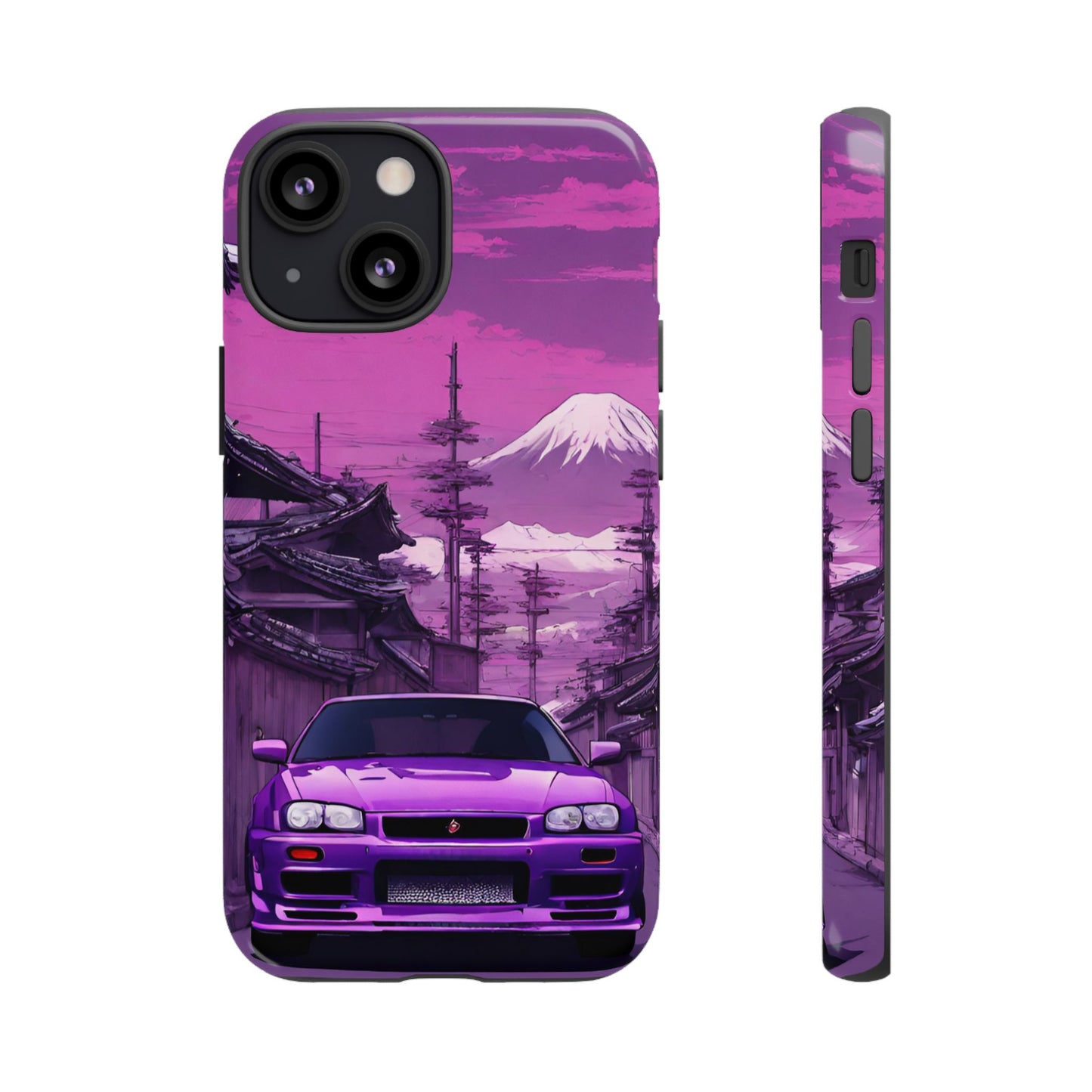 Nissan Skyline R34 Mt Fuji-Dual Layer Ultra Tough Phone Case Printify by The Night Shift Automotive Apparel
