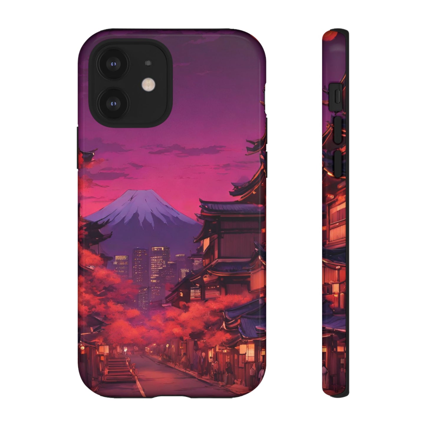 Traditional Japanese Village Countryside-Dual Layer Ultra Tough Phone Case iPhone 12 Glossy Printify by The Night Shift Automotive Apparel