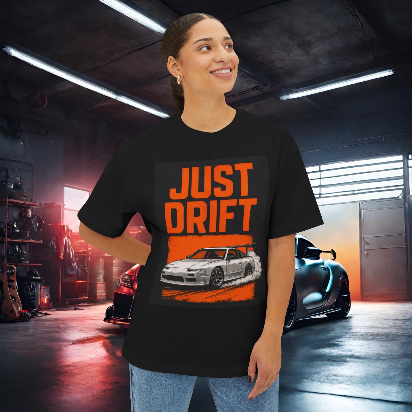 Just Drift-Premium, Ultra Soft Unisex Oversized Boxy Tee