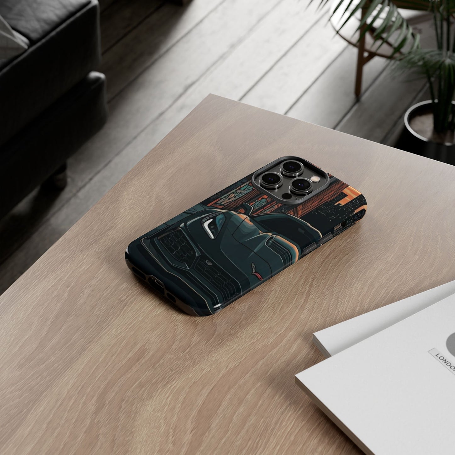 Chevy Corvette C7 Street Life-Dual Layer Ultra Tough Phone Case iPhone 14 Pro Glossy Printify by The Night Shift Automotive Apparel