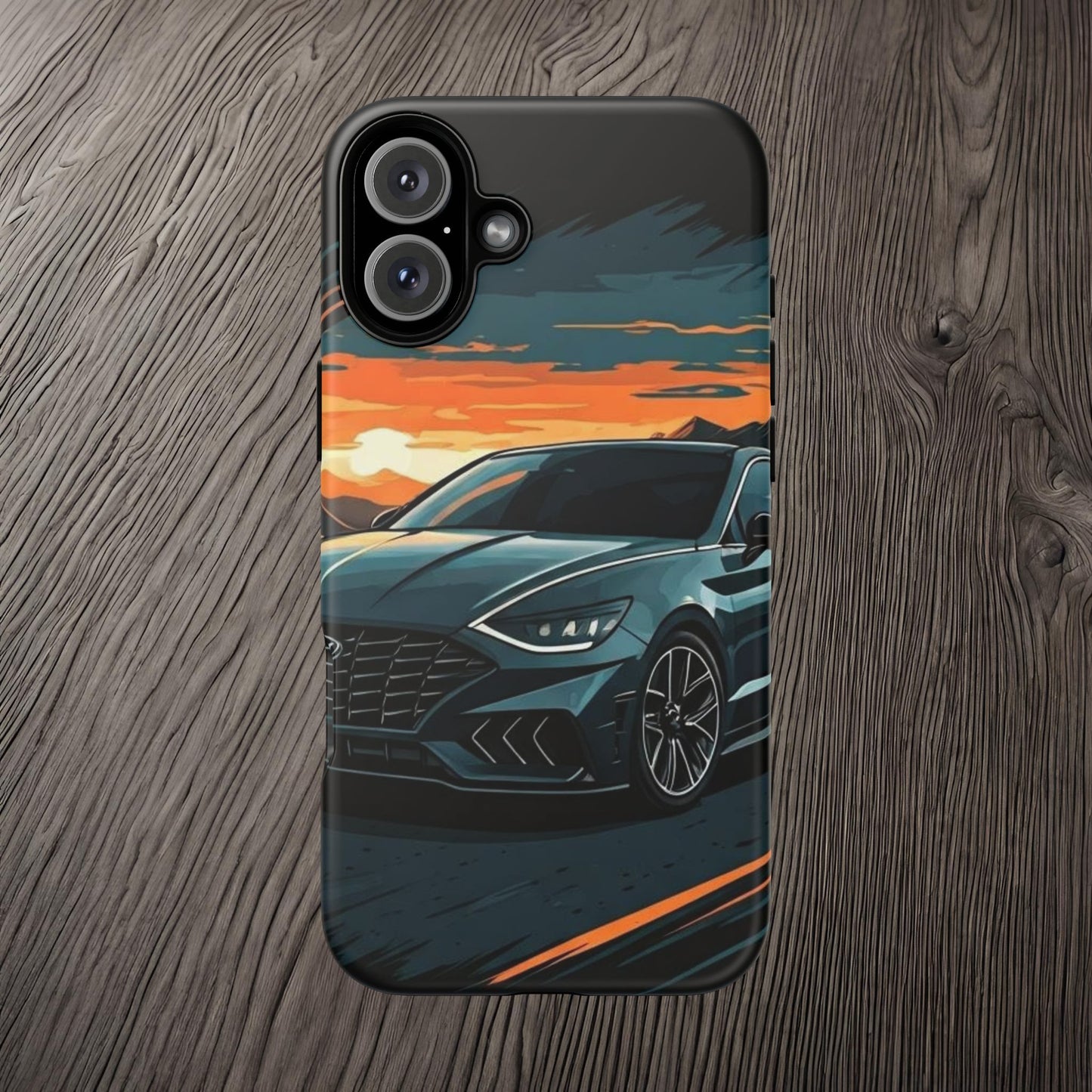 Hyundai Sonata-Sunset Drive-Dual Layer Ultra Tough Phone Case Printify by The Night Shift Automotive Apparel