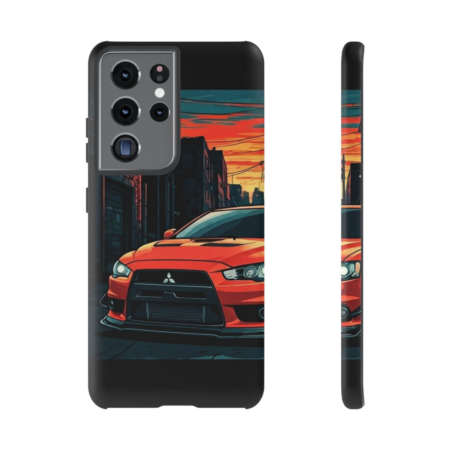 Mitsubishi Evo X Street Life-Dual Layer Ultra Tough Phone Case Samsung Galaxy S21 Ultra Matte Printify by The Night Shift Automotive Apparel