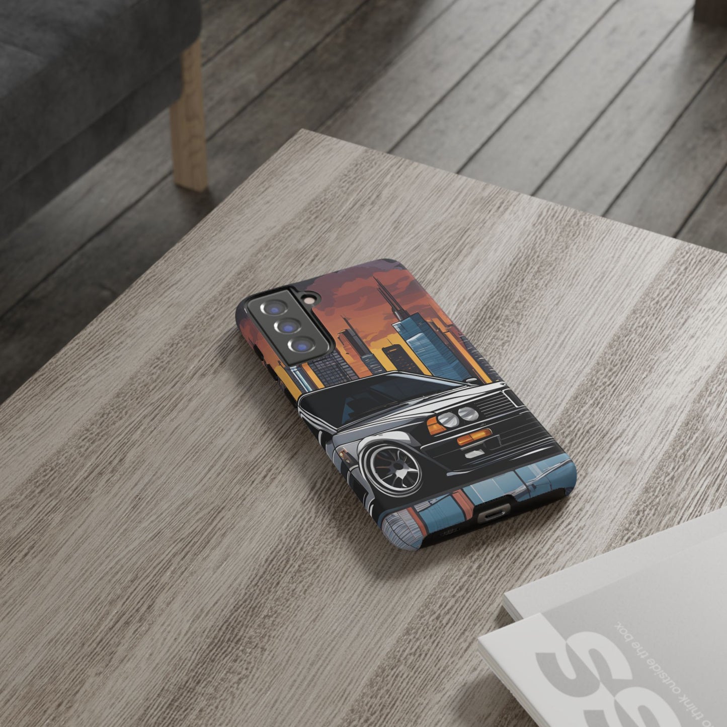 BMW E30 M3-Dual Layer Ultra Tough Phone Case Samsung Galaxy S21 FE Matte Printify by The Night Shift Automotive Apparel
