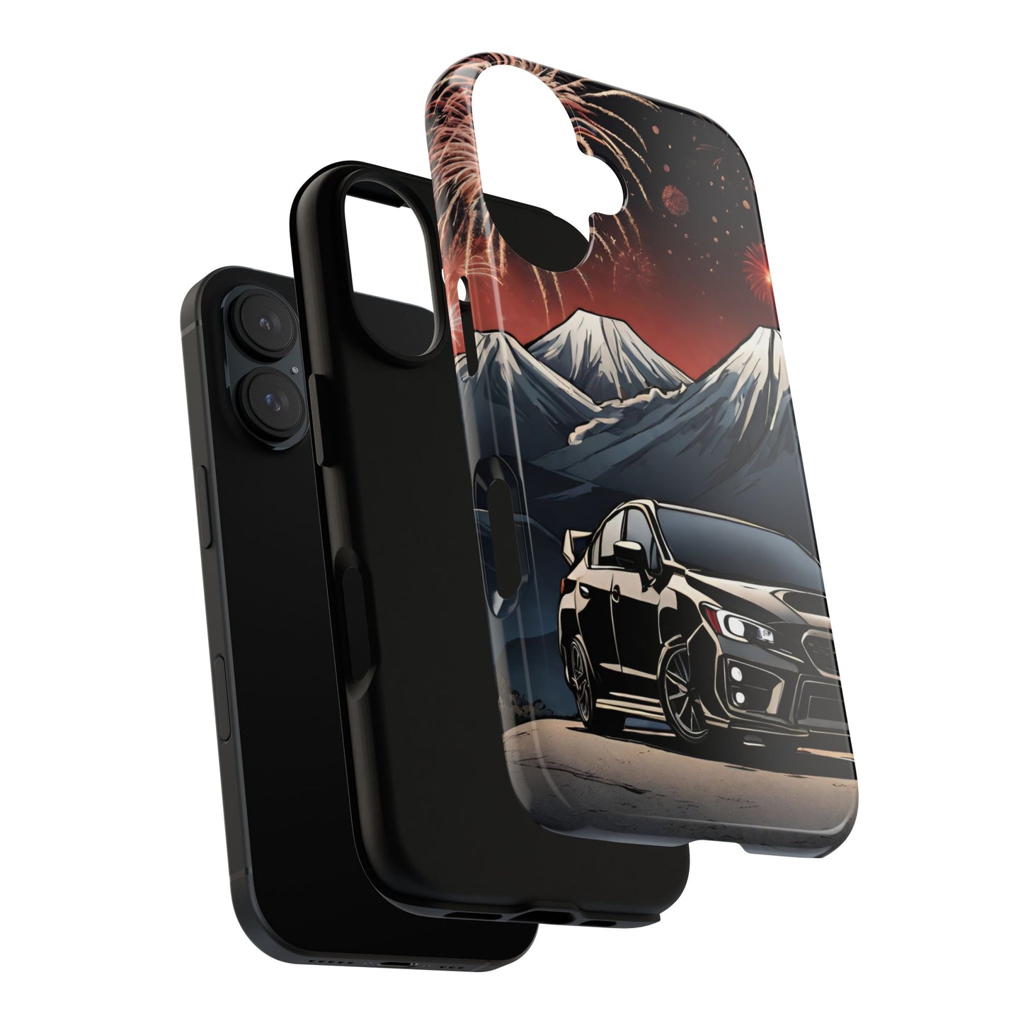 Subaru WRX/STI Fireworks-Dual Layer Ultra Tough Phone Case Printify by The Night Shift Automotive Apparel