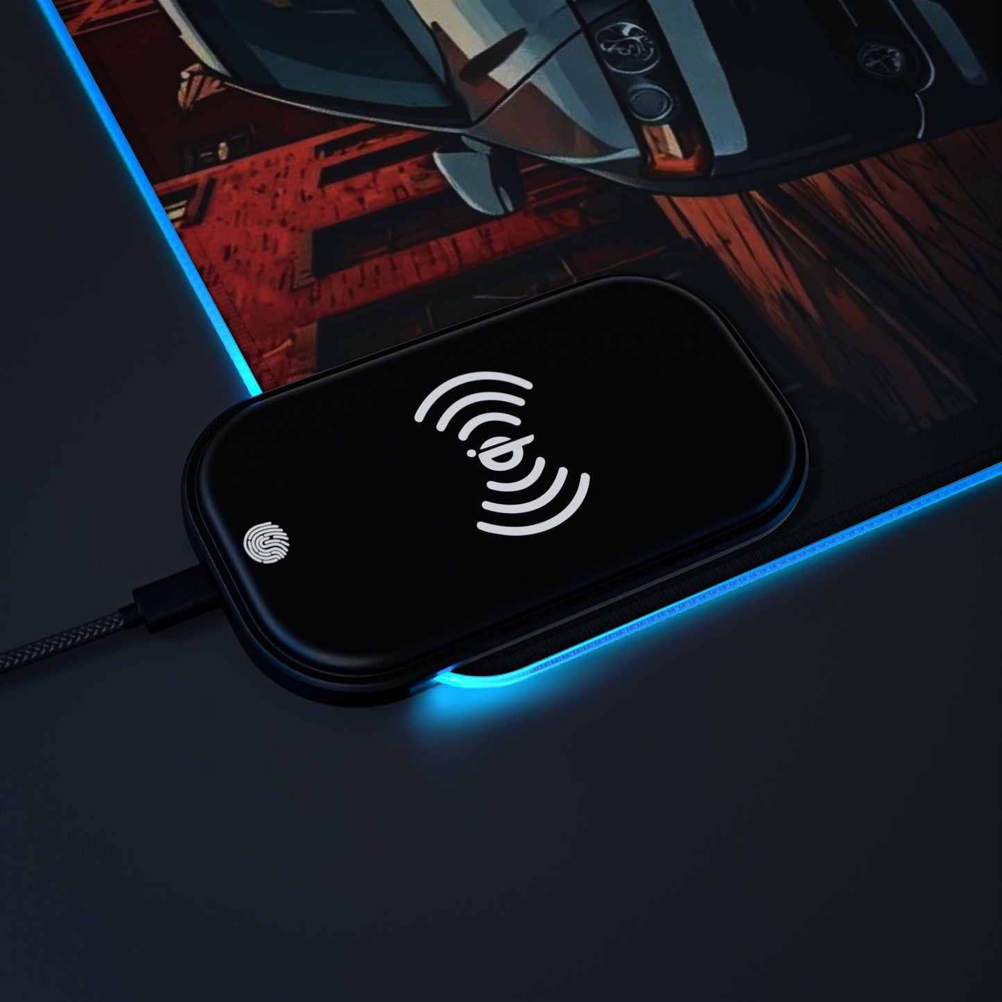 Acura TL Street Life-LED Gaming Mouse Pad with Wireless Charging Printify by The Night Shift Automotive Apparel