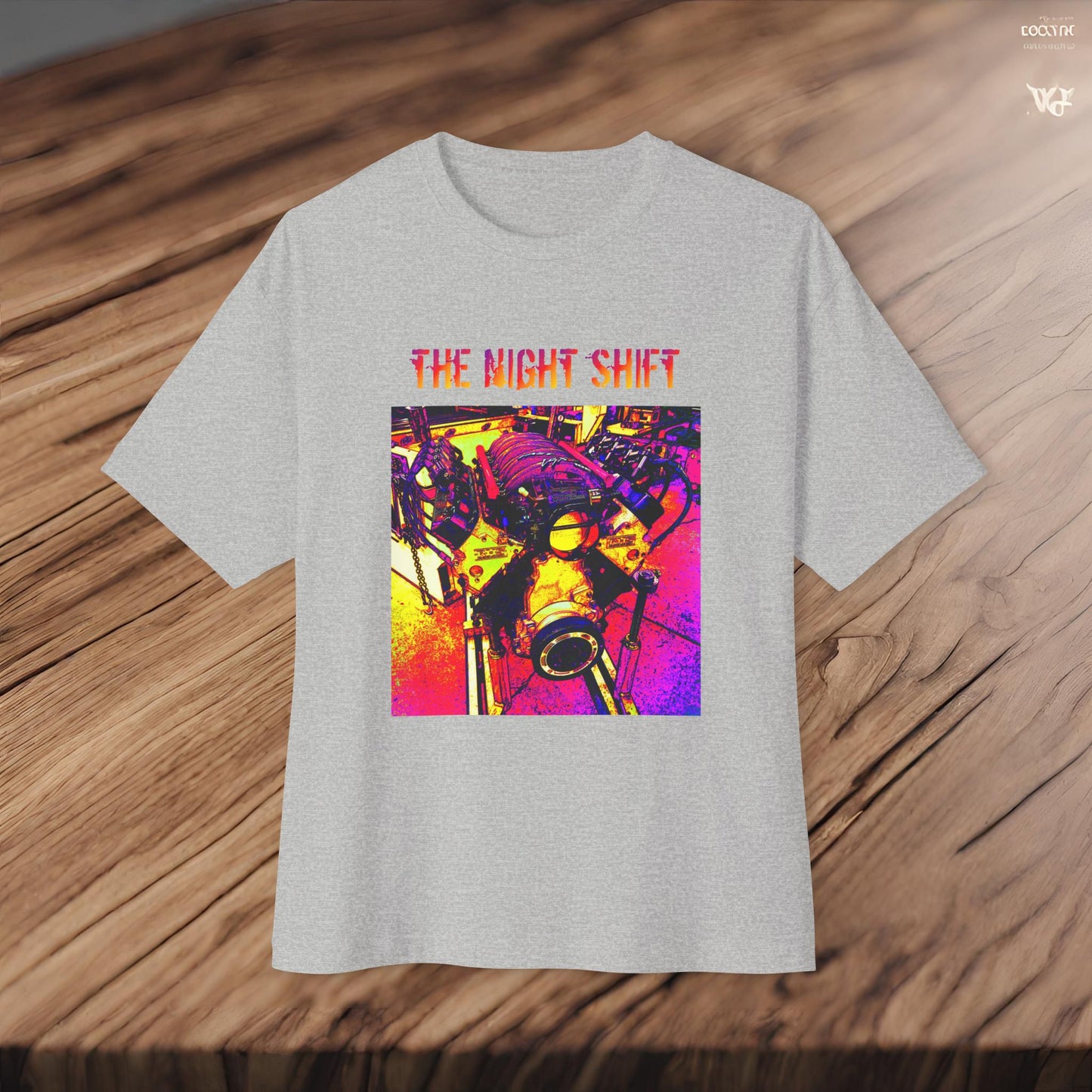 LS-X Synthwave-Premium, Ultra Soft Unisex Oversized Boxy Tee Printify by The Night Shift Automotive Apparel