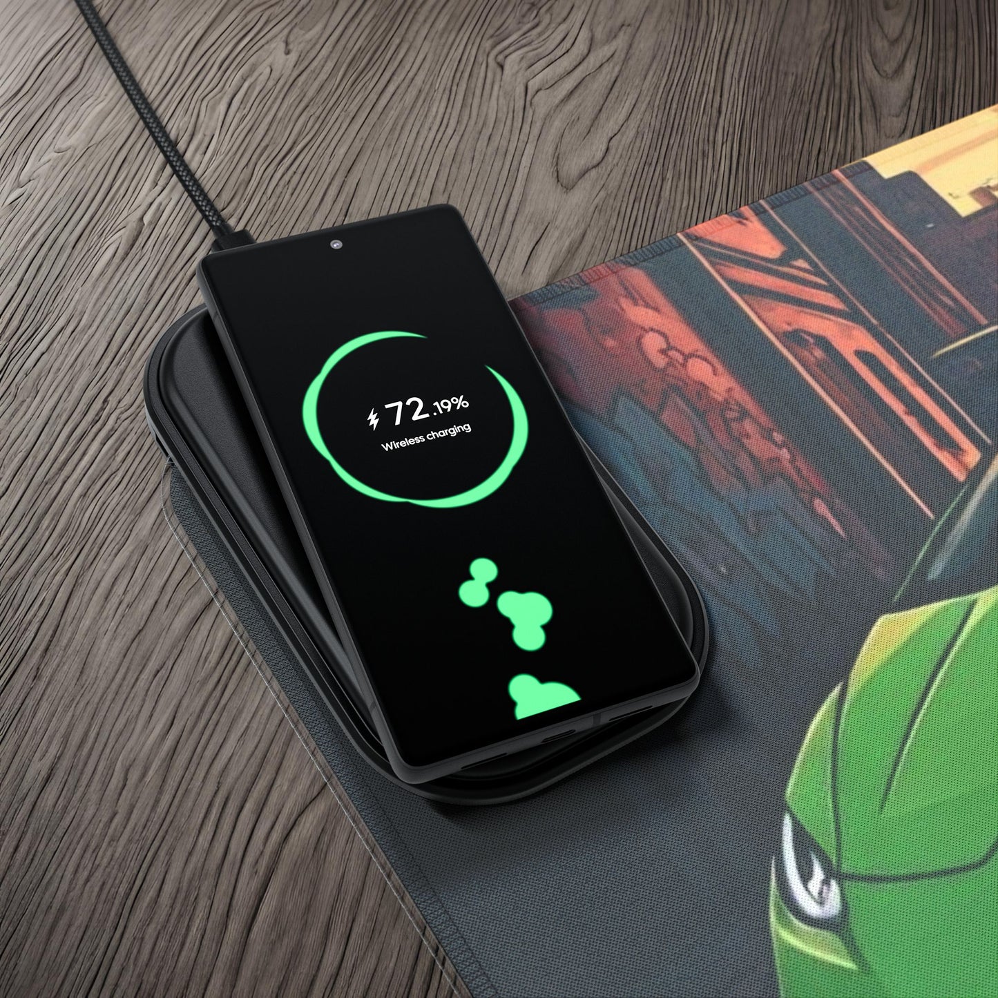 Lamborghini Huracan Street Life-LED Gaming Mouse Pad with Wireless Charging Printify by The Night Shift Automotive Apparel
