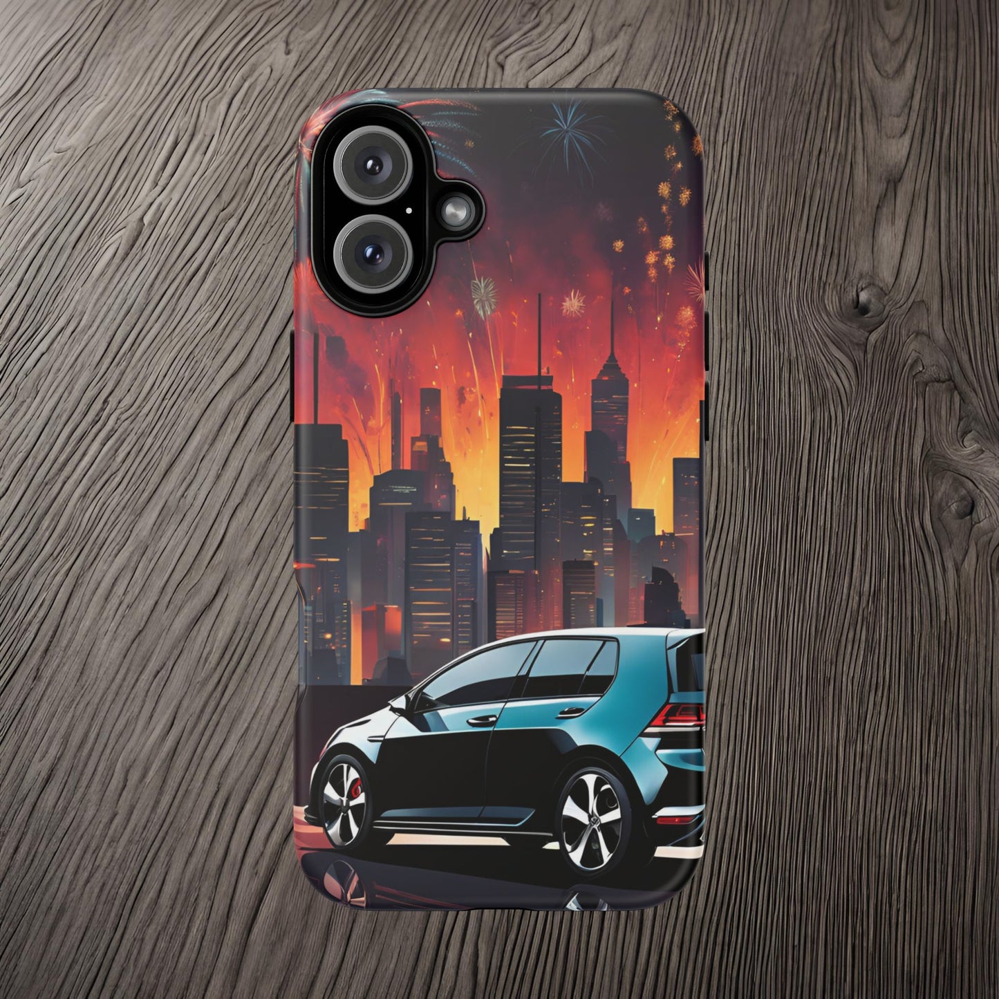 Volkswagon Golf GTI Fireworks-Dual Layer Ultra Tough Phone Case Printify by The Night Shift Automotive Apparel