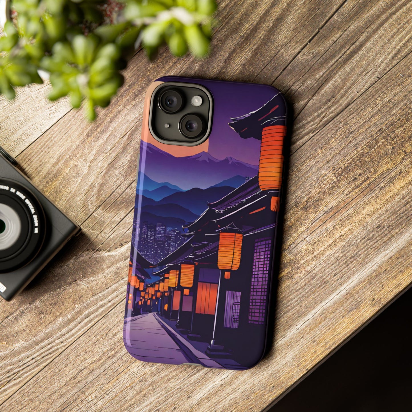 Traditional Japanese Village Countryside-Dual Layer Ultra Tough Phone Case iPhone 15 Plus Glossy Printify by The Night Shift Automotive Apparel