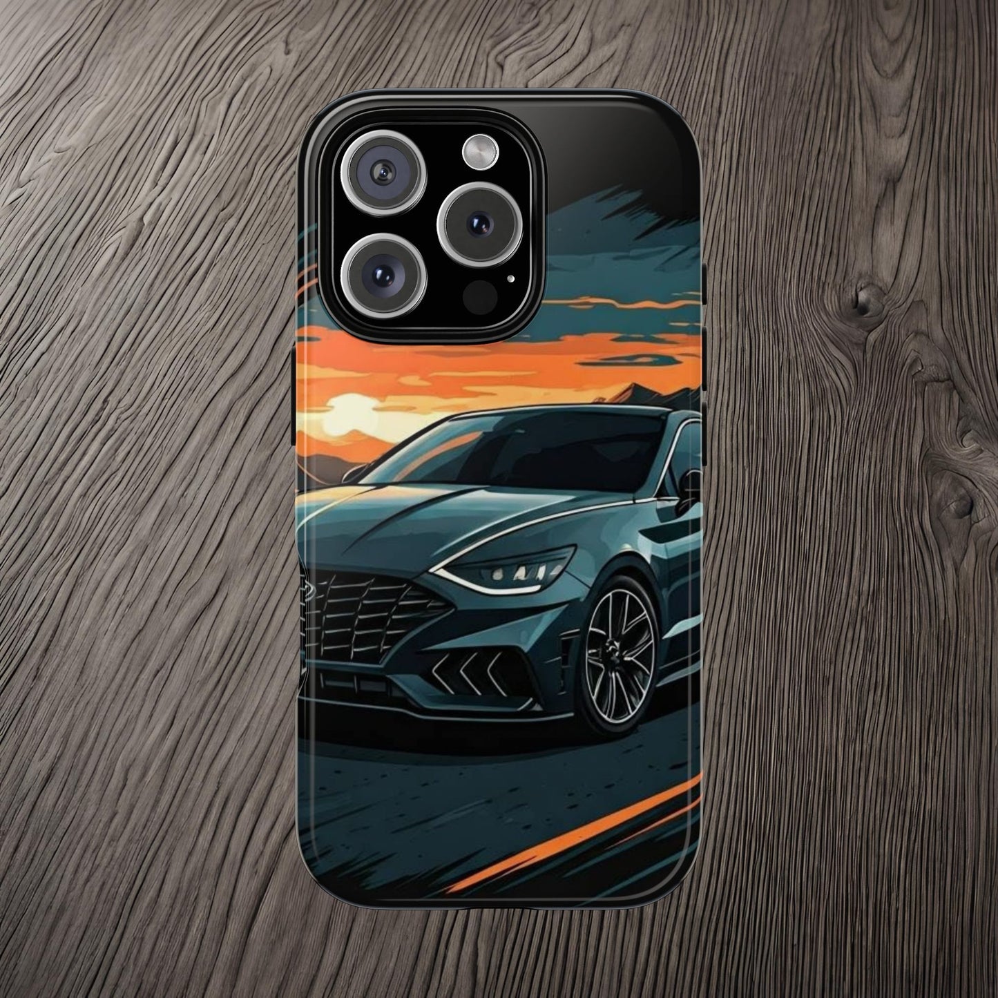 Hyundai Sonata-Sunset Drive-Dual Layer Ultra Tough Phone Case Printify by The Night Shift Automotive Apparel