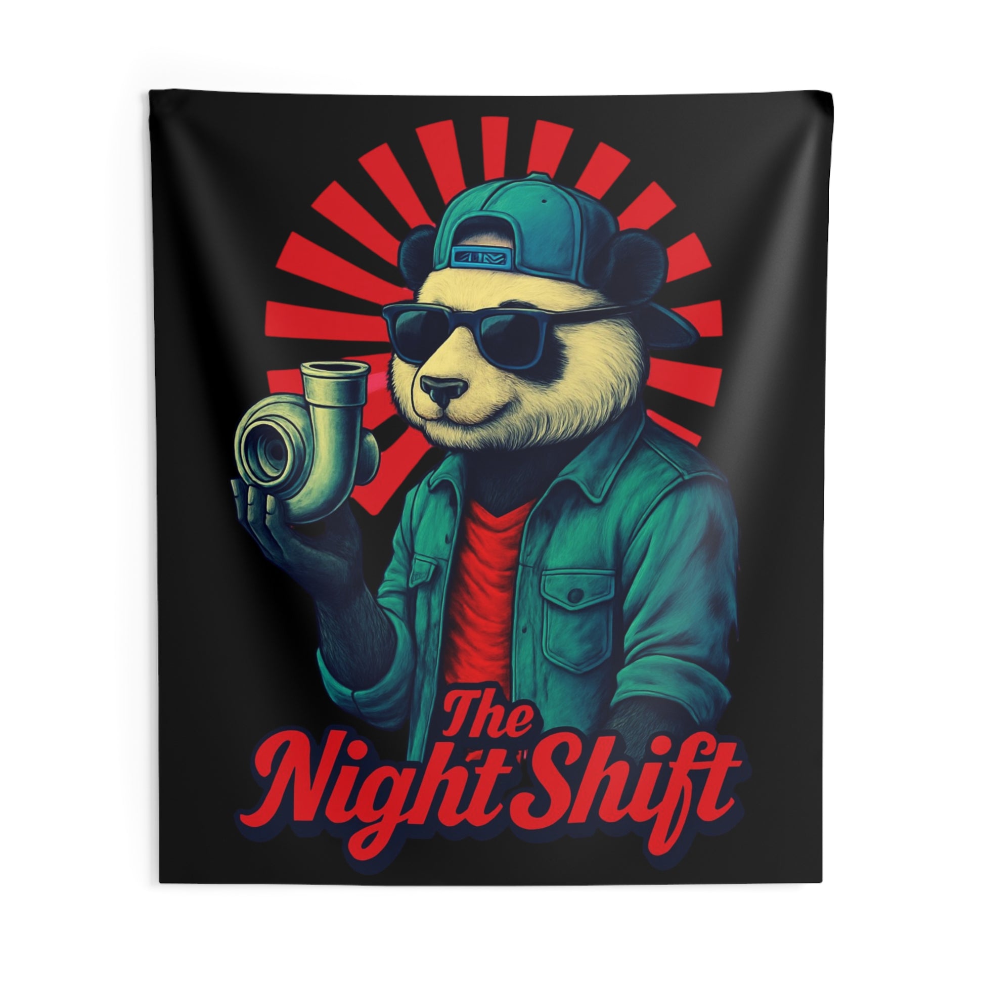 The Night Shift Indoor Wall Tapestries - Shop Banner 88" × 104" Printify by The Night Shift Automotive Apparel