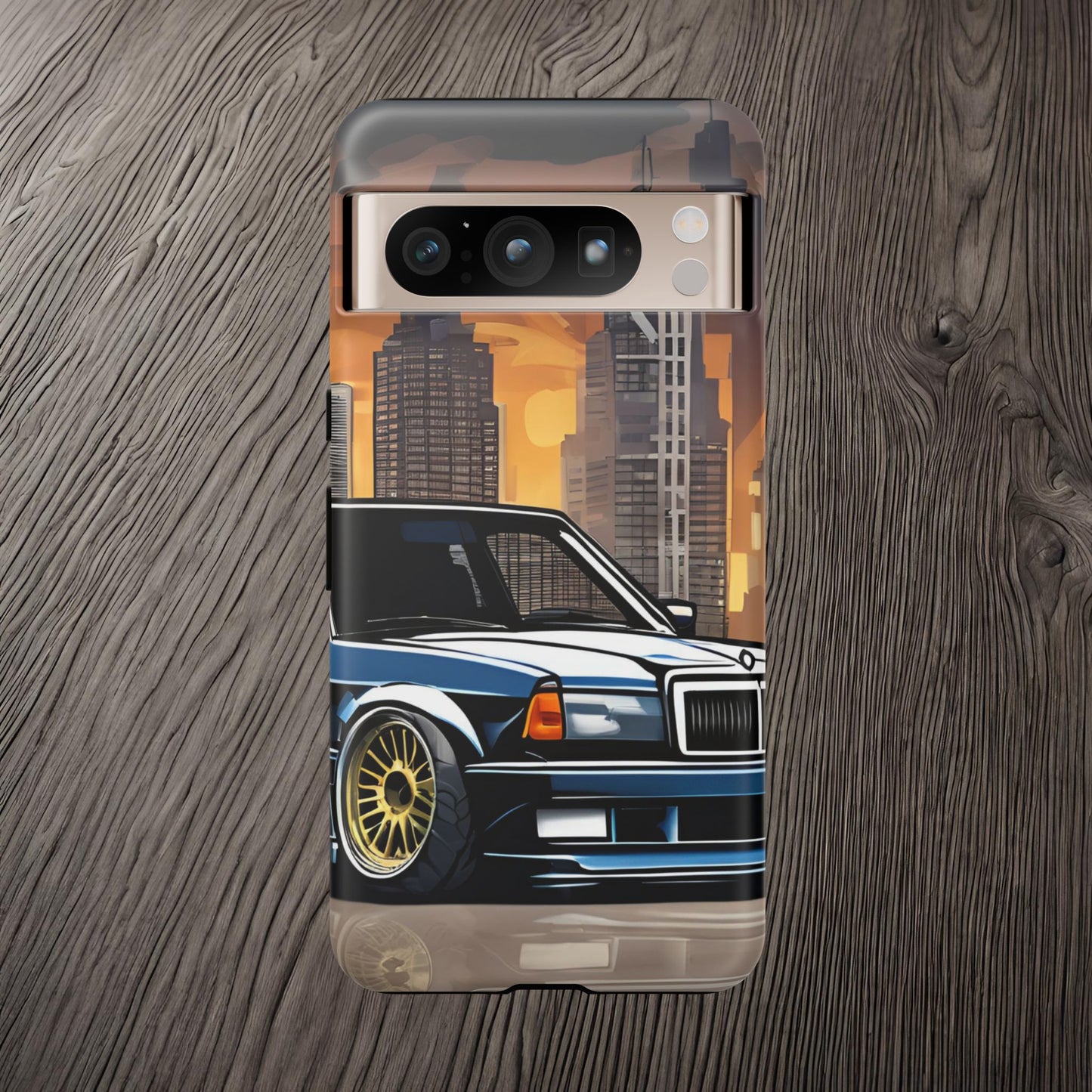 Mercedes Benz 190e Evo-Dual Layer Ultra Tough Phone Case Google Pixel 8 Pro Matte Printify by The Night Shift Automotive Apparel