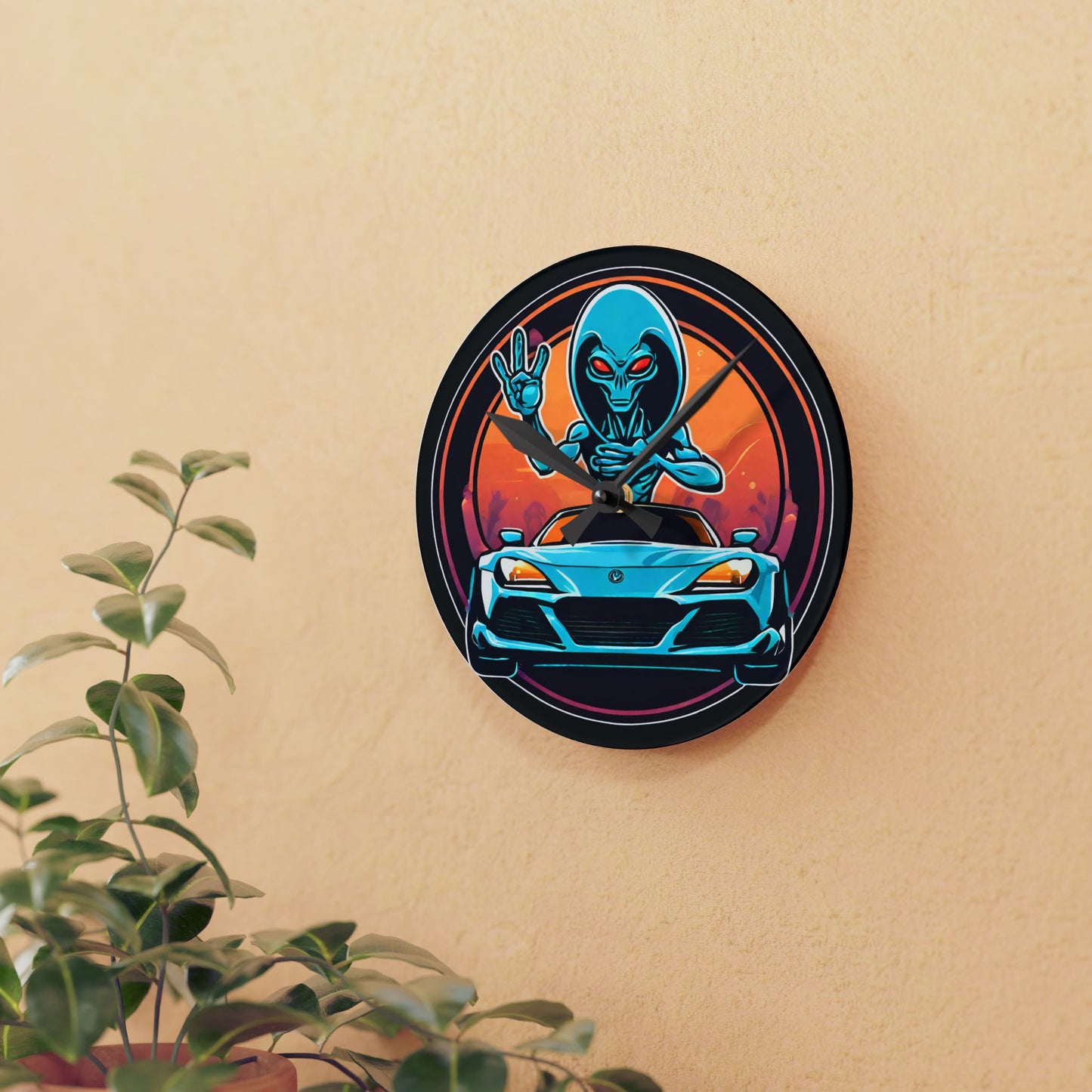 Tandem Alien-Acrylic Wall Clock