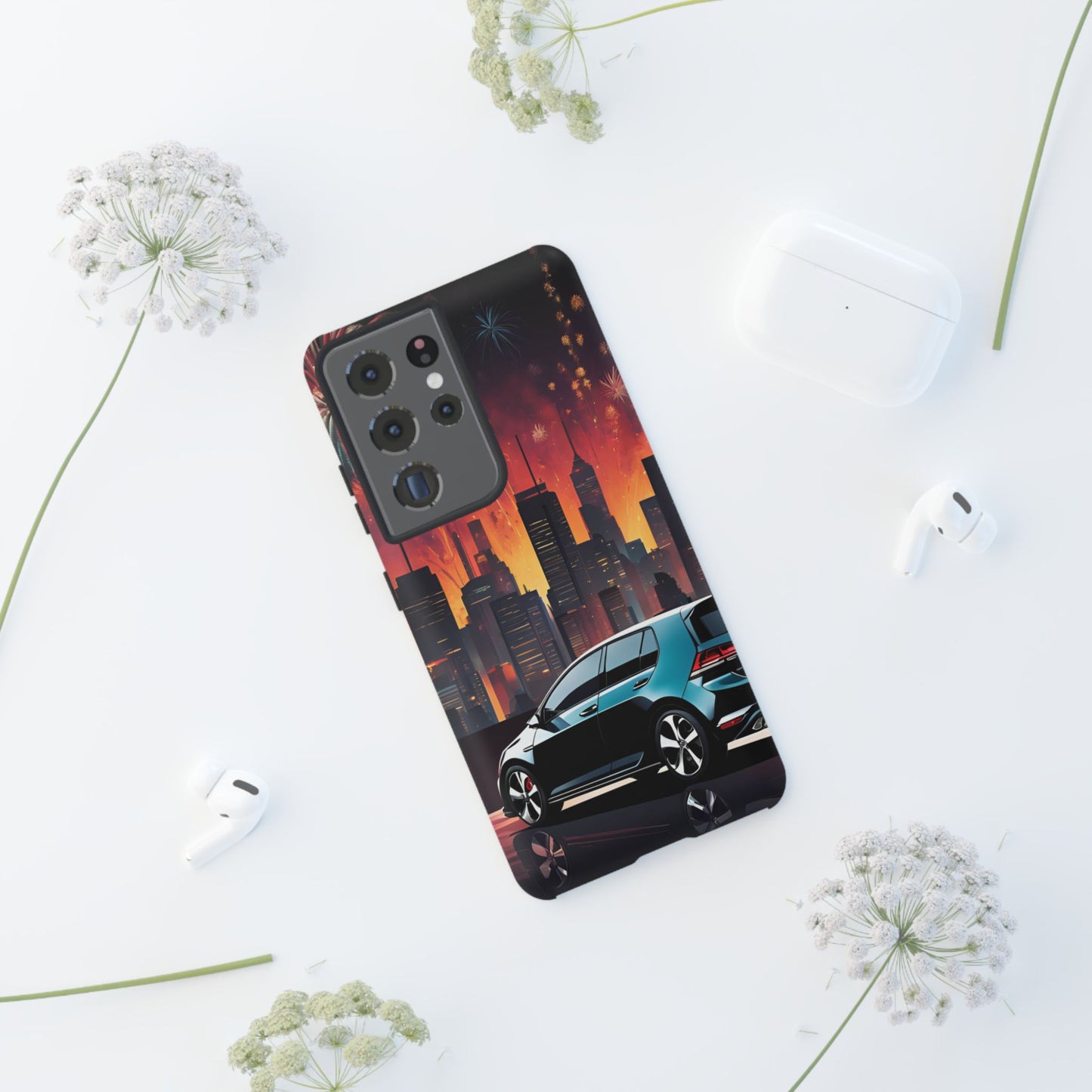Volkswagon Golf GTI Fireworks-Dual Layer Ultra Tough Phone Case Printify by The Night Shift Automotive Apparel