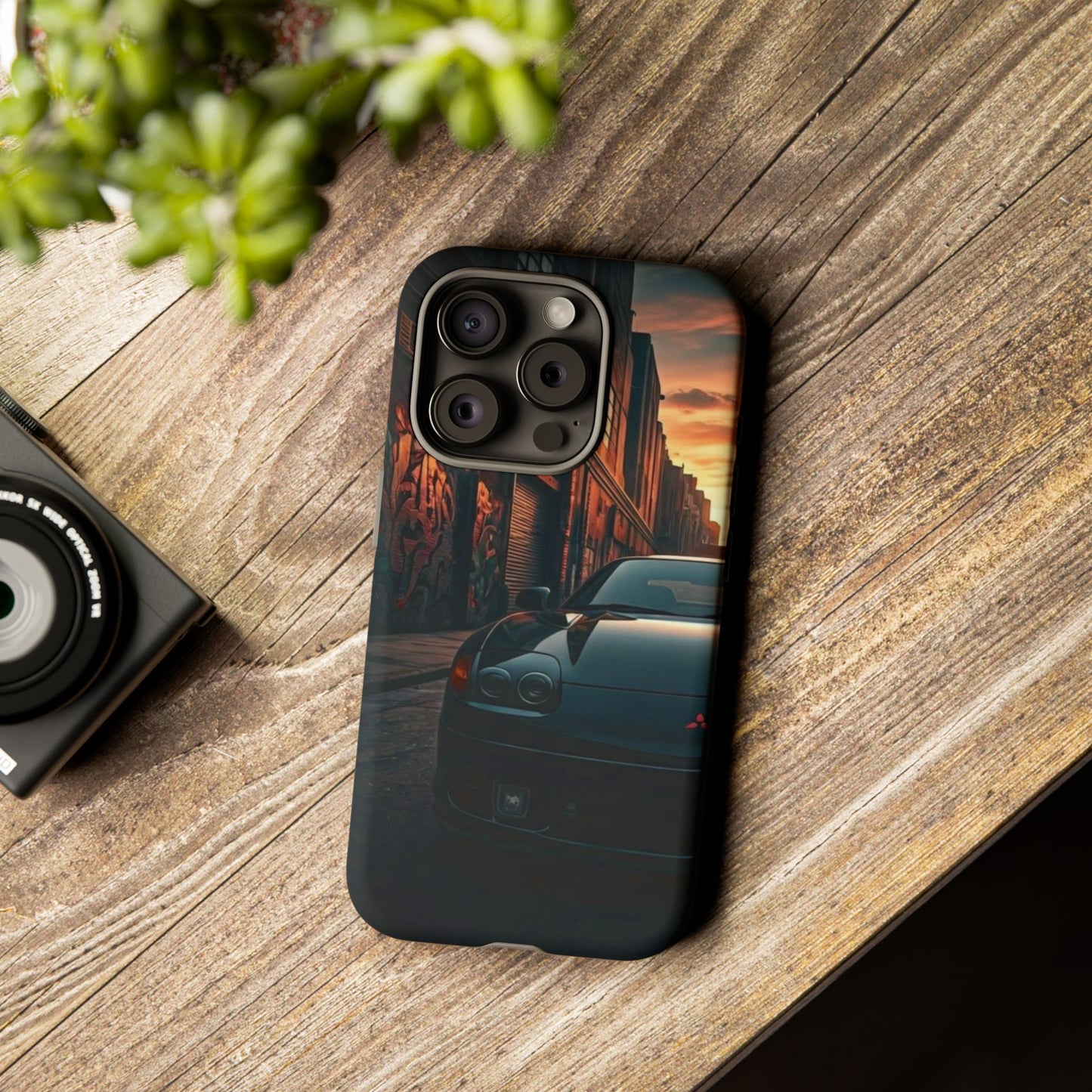 Mitsubishi 3000GT VR4 Street Life-Dual Layer Ultra Tough Phone Case iPhone 15 Pro Matte Printify by The Night Shift Automotive Apparel