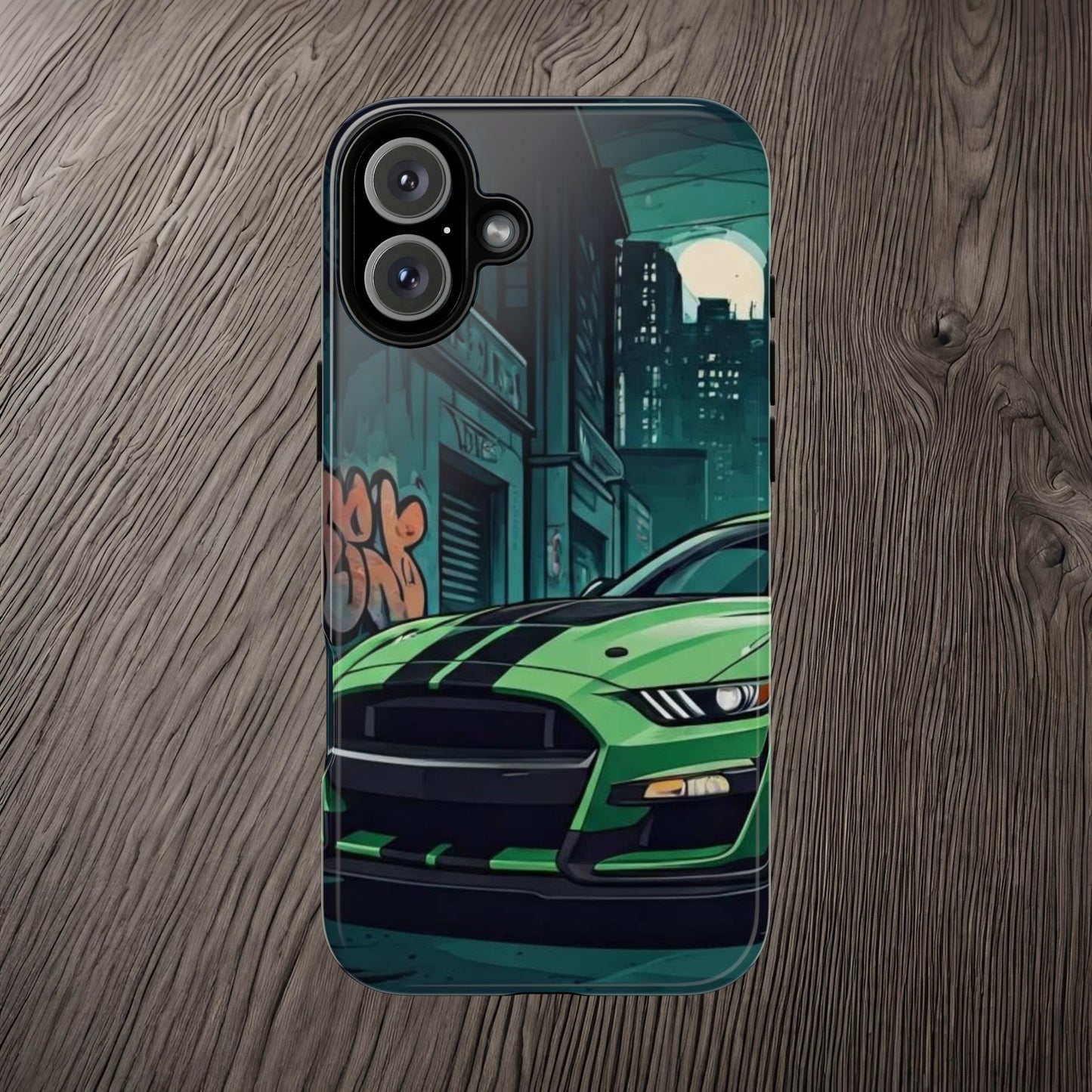 Ford Mustang Shelby GT500 Street Life-Dual Layer Ultra Tough Phone Case iPhone 16 Plus Glossy Printify by The Night Shift Automotive Apparel
