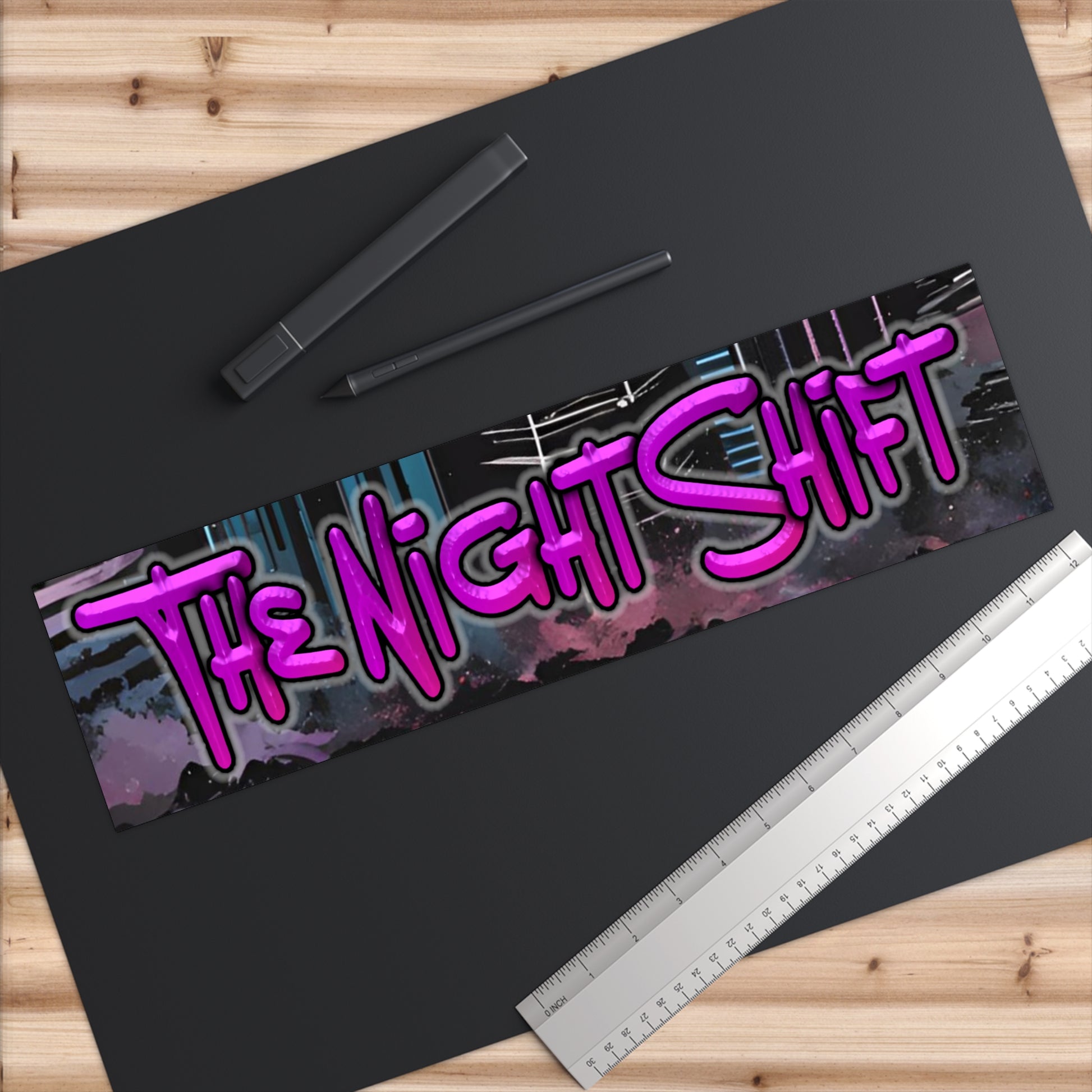 The Night Shift-Bumper Sticker 15" × 3.75" Rectangle White Printify by The Night Shift Automotive Apparel