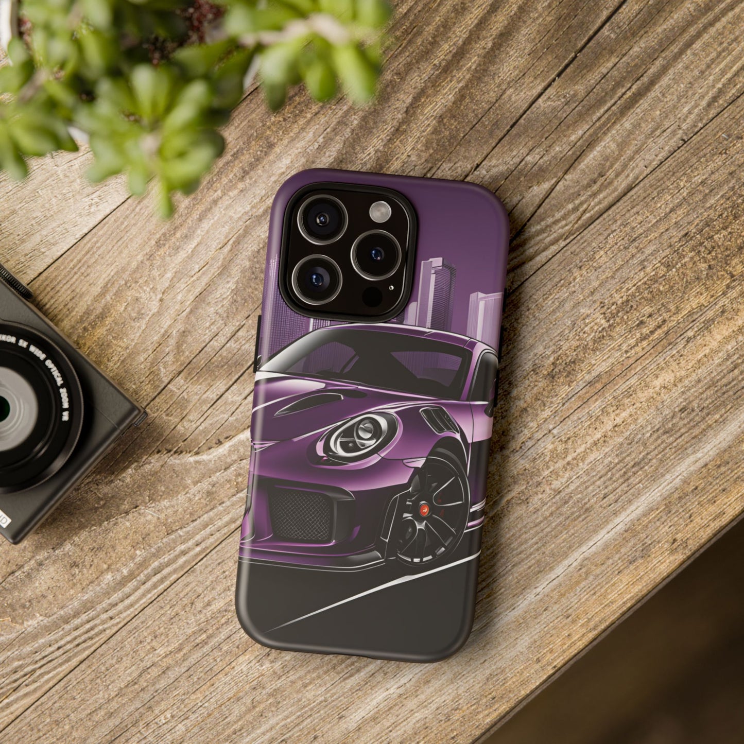 Porsche 911 GT3 RS-Dual Layer Ultra Tough Phone Case iPhone 16 Pro Matte Printify by The Night Shift Automotive Apparel