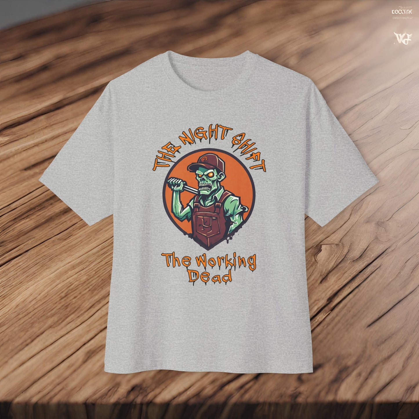 The Night Shift Zombie Mechanic-Premium, Ultra Soft Unisex Oversized Boxy Tee Printify by The Night Shift Automotive Apparel