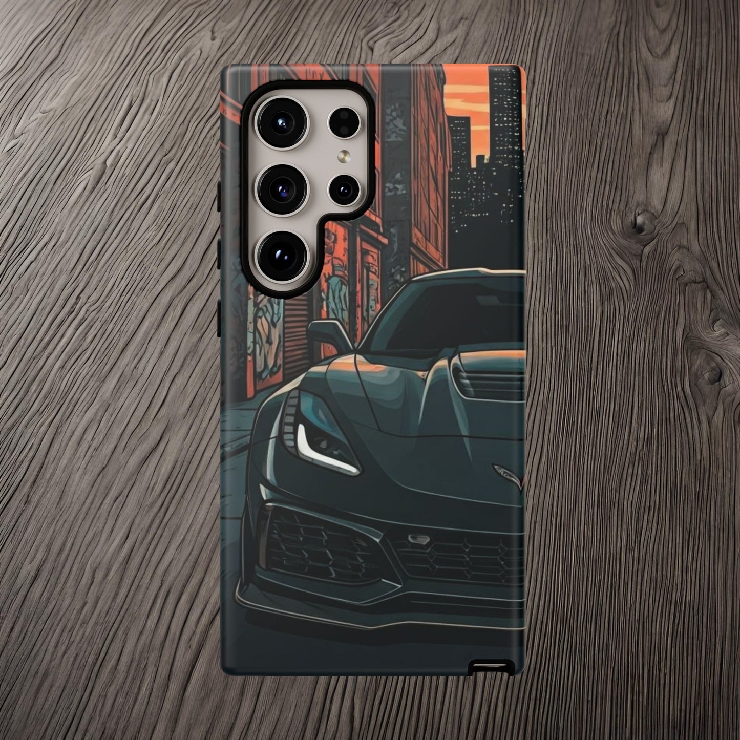 Chevy Corvette C7 Street Life-Dual Layer Ultra Tough Phone Case Samsung Galaxy S24 Ultra Matte Printify by The Night Shift Automotive Apparel