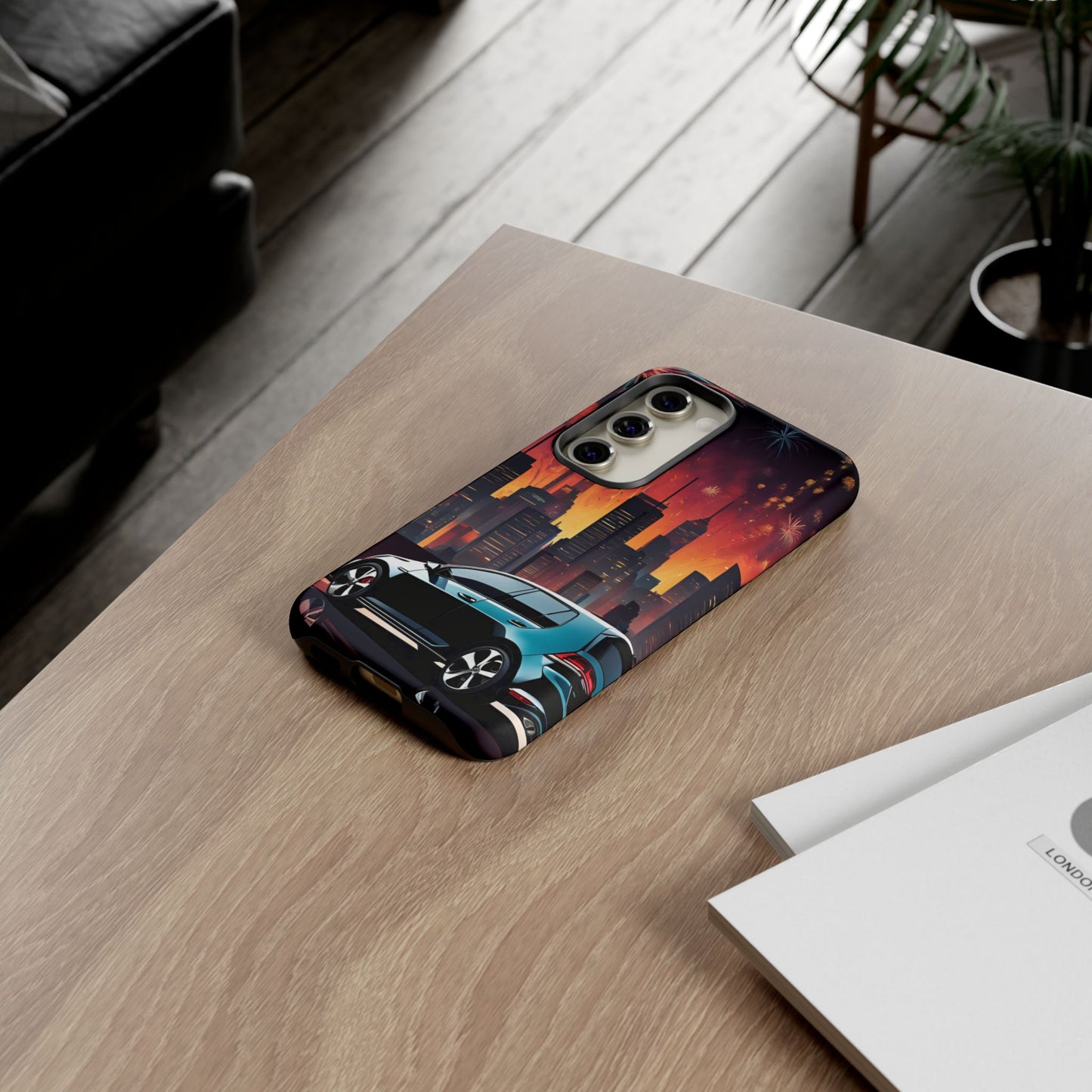 Volkswagon Golf GTI Fireworks-Dual Layer Ultra Tough Phone Case Samsung Galaxy S23 Matte Printify by The Night Shift Automotive Apparel