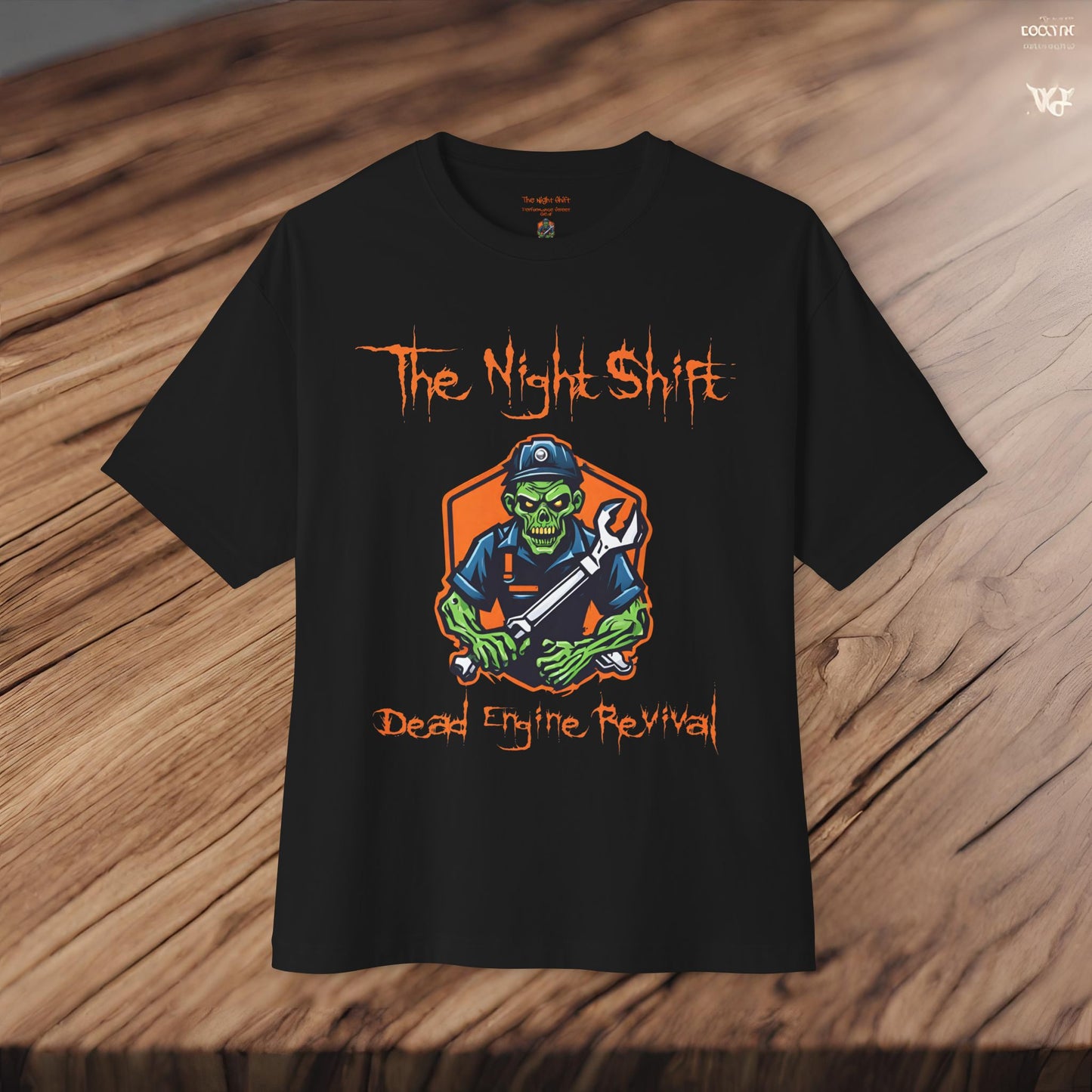 Zombie Dead Engine Revival-Premium, Ultra Soft Unisex Oversized Boxy Tee Printify by The Night Shift Automotive Apparel