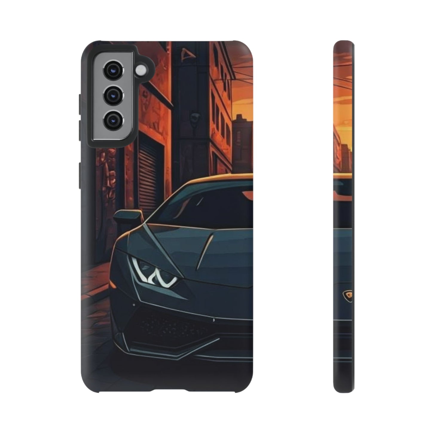 Lamborghini Huracan Street Life-Dual Layer Ultra Tough Phone Case Samsung Galaxy S21 Plus Matte Printify by The Night Shift Automotive Apparel