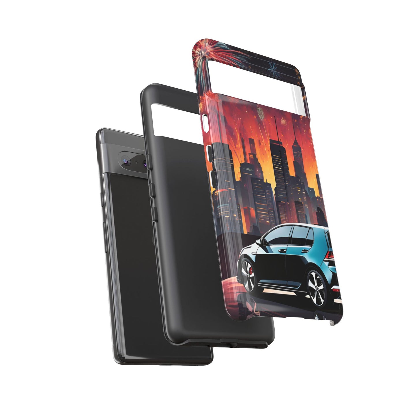 Volkswagon Golf GTI Fireworks-Dual Layer Ultra Tough Phone Case Printify by The Night Shift Automotive Apparel