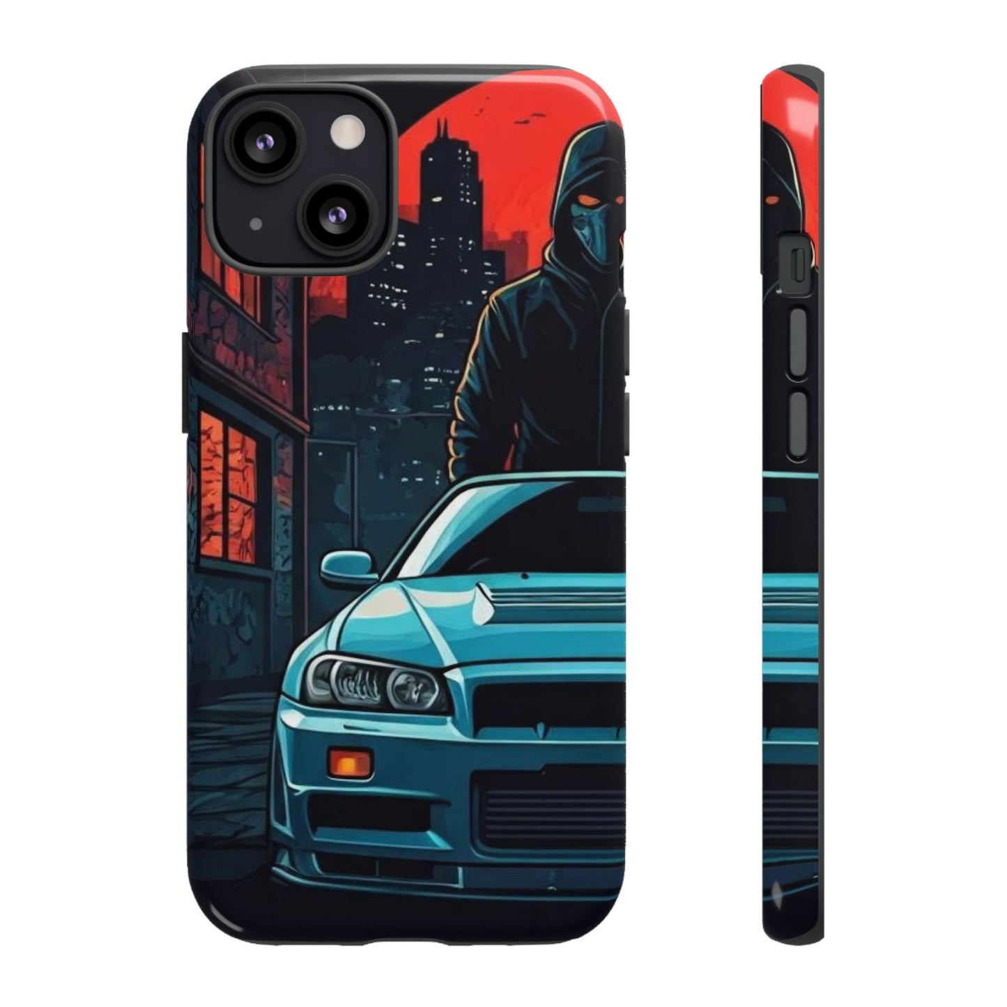 Nissan Skyline R34 Street Life-Dual Layer Ultra Tough Phone Case Printify by The Night Shift Automotive Apparel