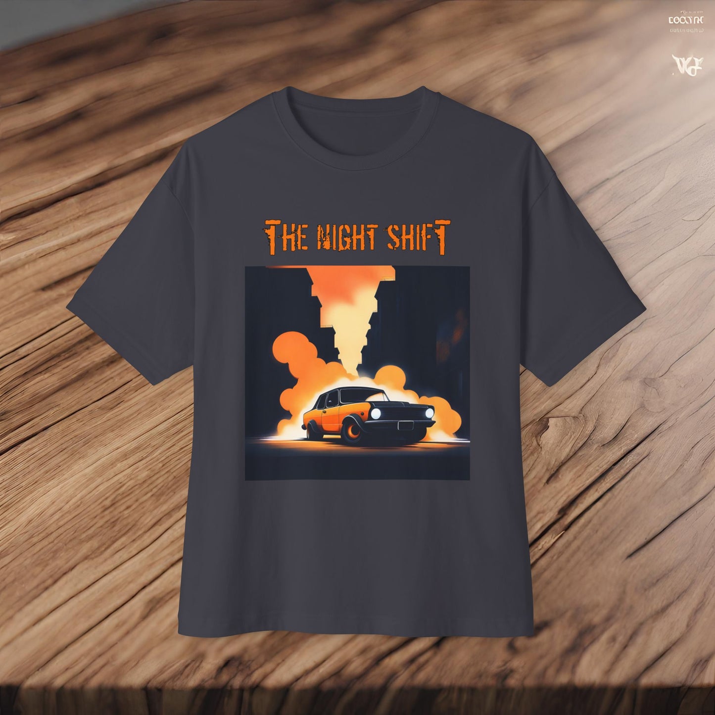 Hot Rod Urban Streets-Premium, Ultra Soft Unisex Oversized Boxy Tee Printify by The Night Shift Automotive Apparel