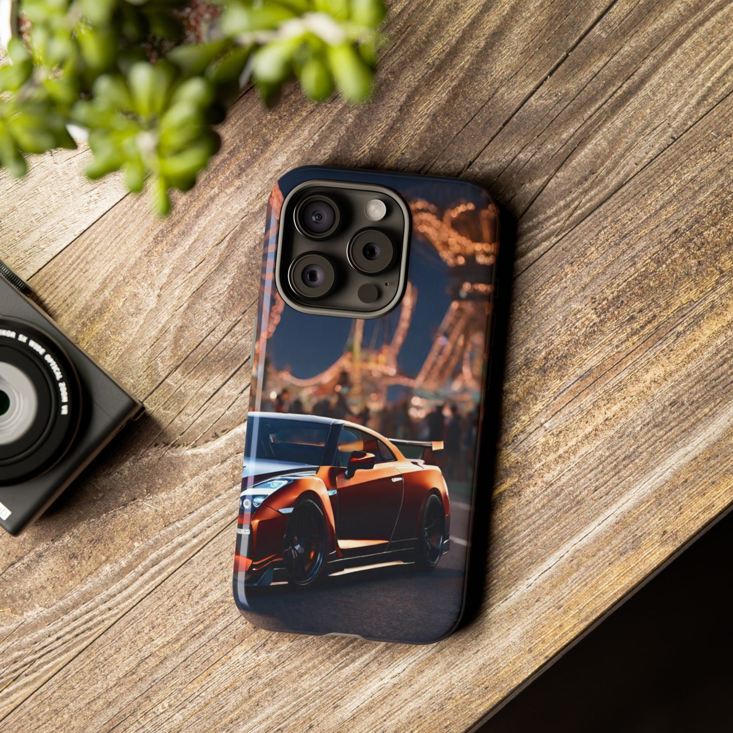 Nissan GTR R35-Dual Layer Ultra Tough Phone Case iPhone 15 Pro Glossy Printify by The Night Shift Automotive Apparel